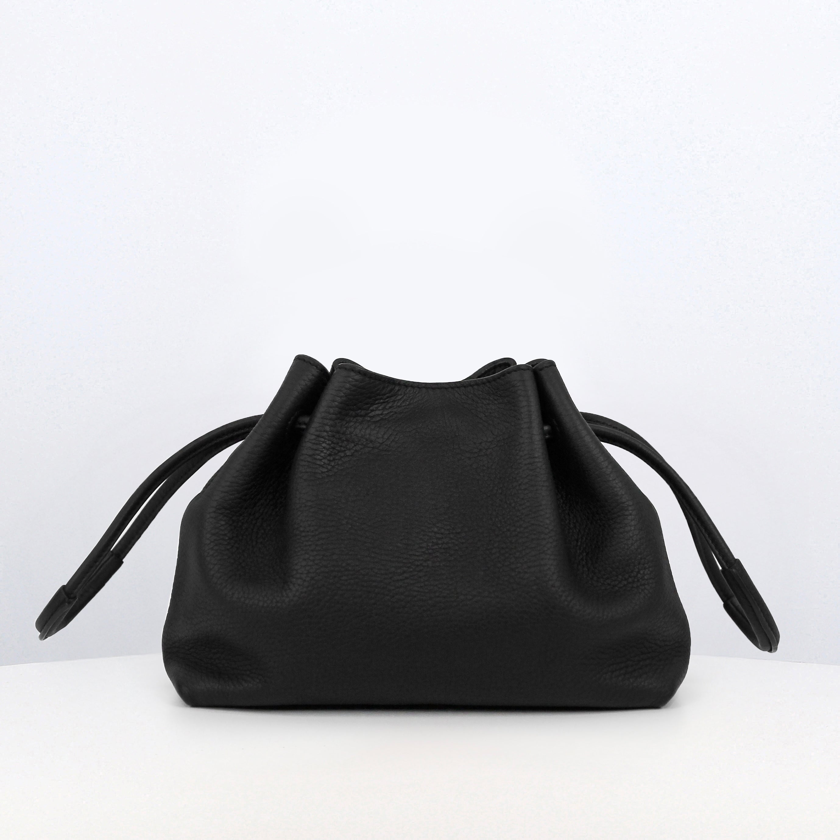 SAC BOURSE EN CUIR COLETTE MINI BLACK