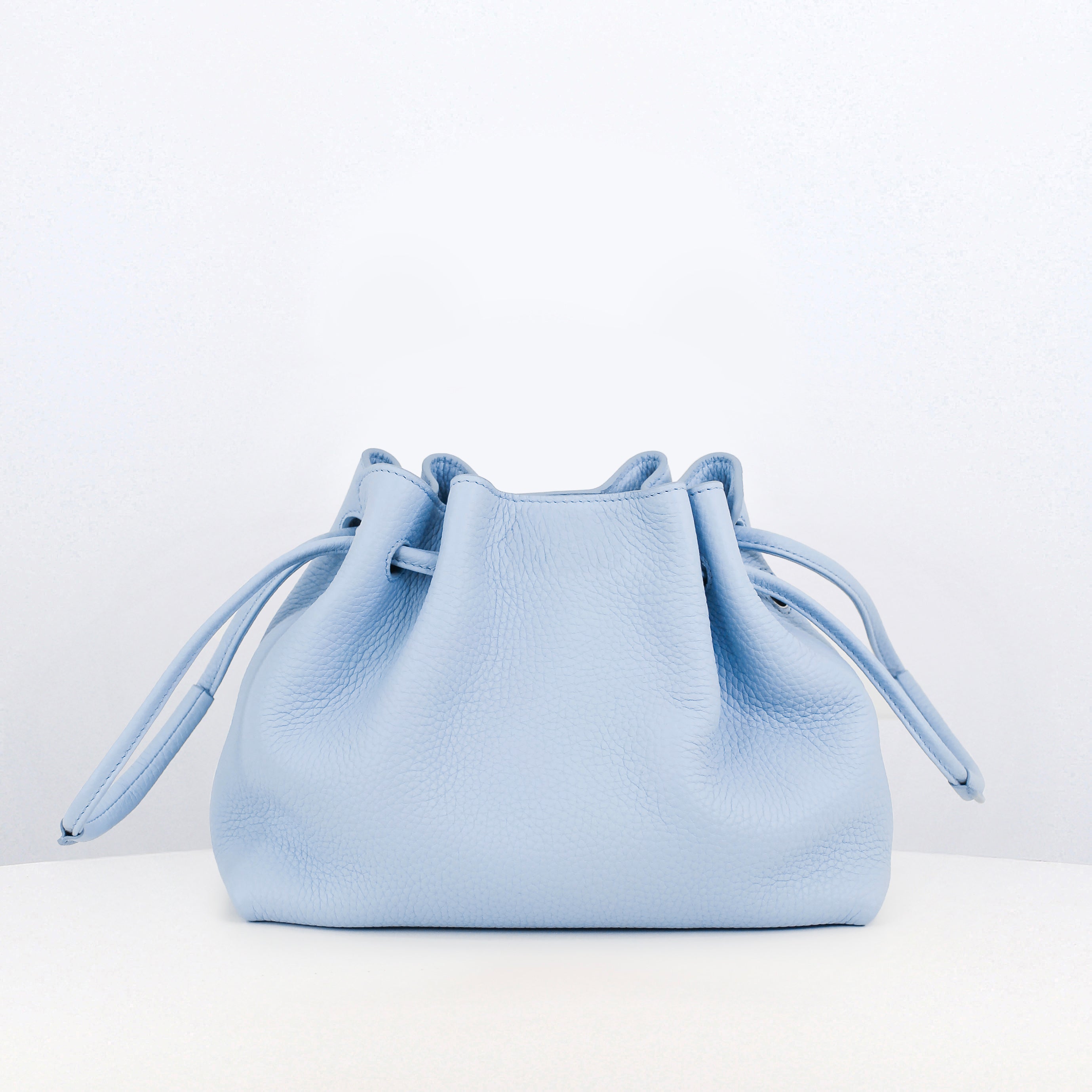 LEATHER DRAWSTRING BAG COLETTE MINI MIST