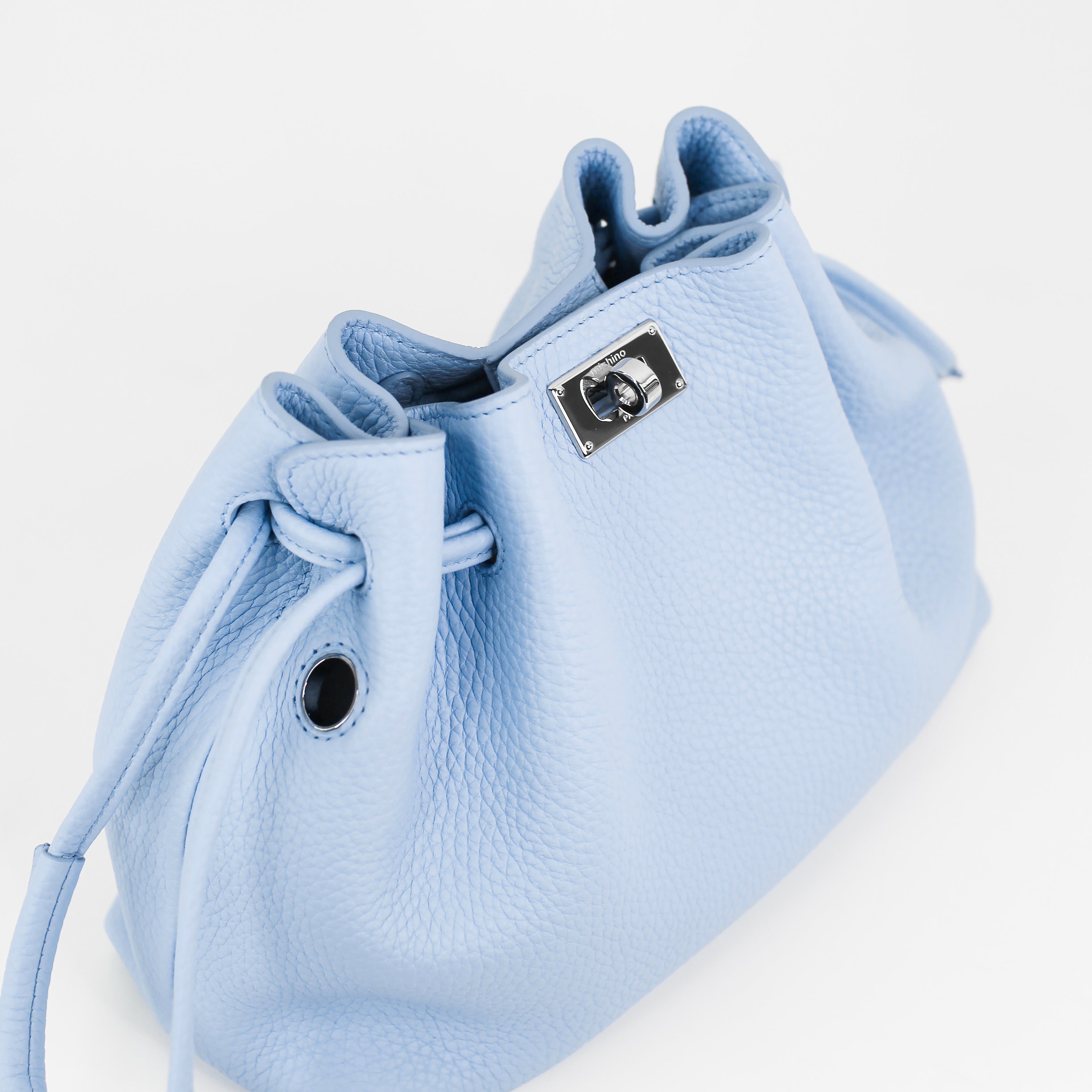 LEATHER DRAWSTRING BAG COLETTE MINI MIST
