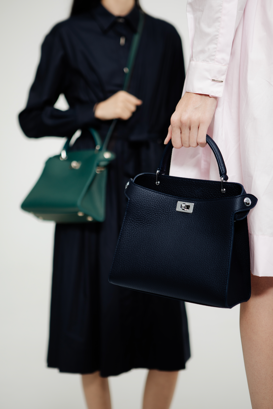 LEATHER HANDBAG LUTECE MINI ECLIPSE