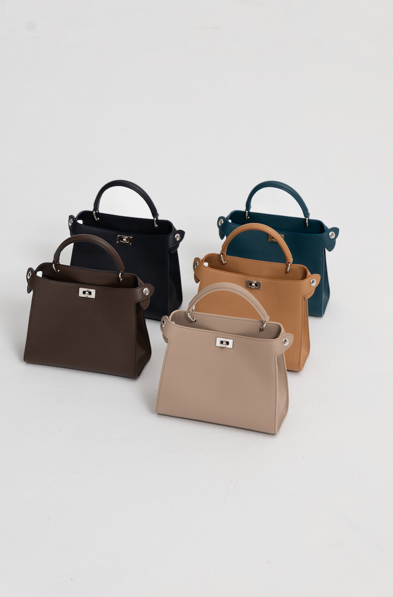 SAC À MAIN EN CUIR LUTECE MINI TOURTERELLE