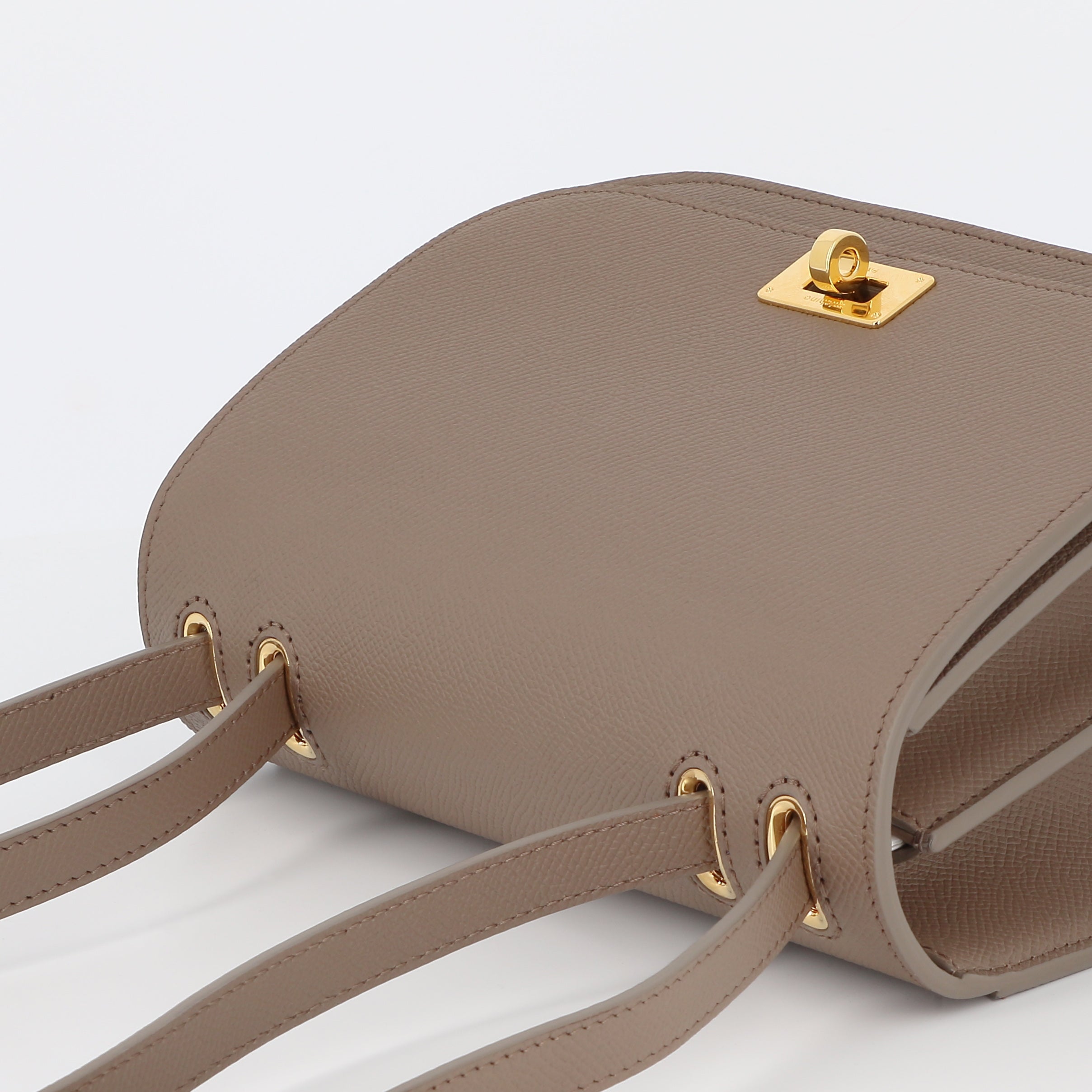 SAC À RABAT EN CUIR ÉLYSÉE TAUPE