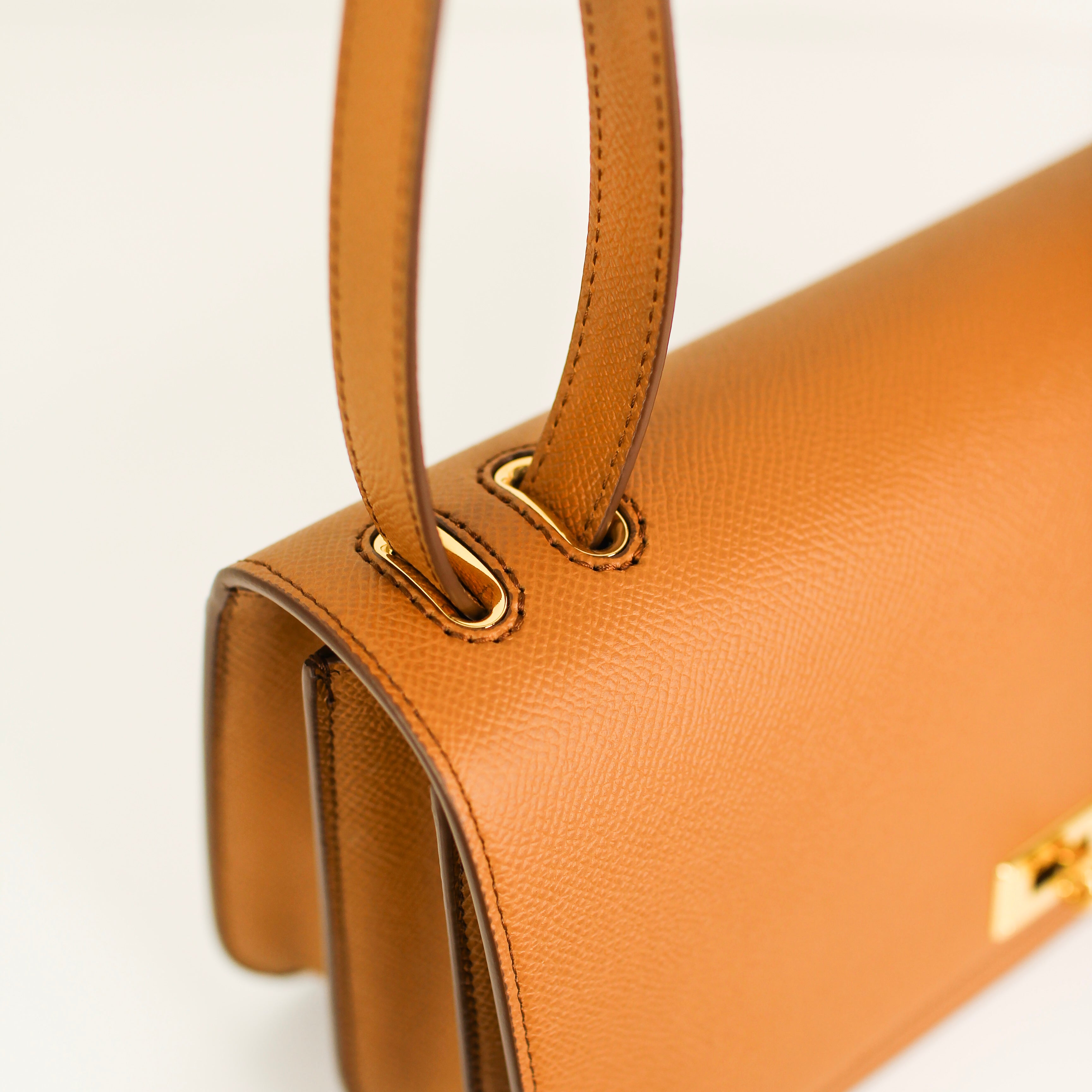 SAC À RABAT EN CUIR ÉLYSÉE EST/OUEST GOLD