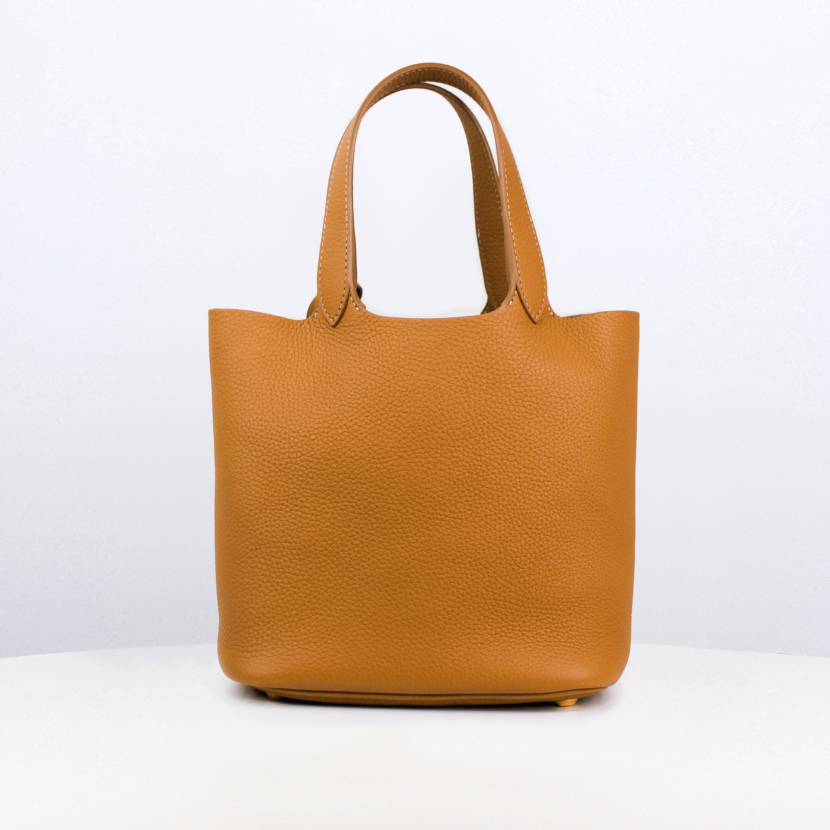 SAC A MAIN EN CUIR ETOILE PM CAMEL FINITIONS DORÉES