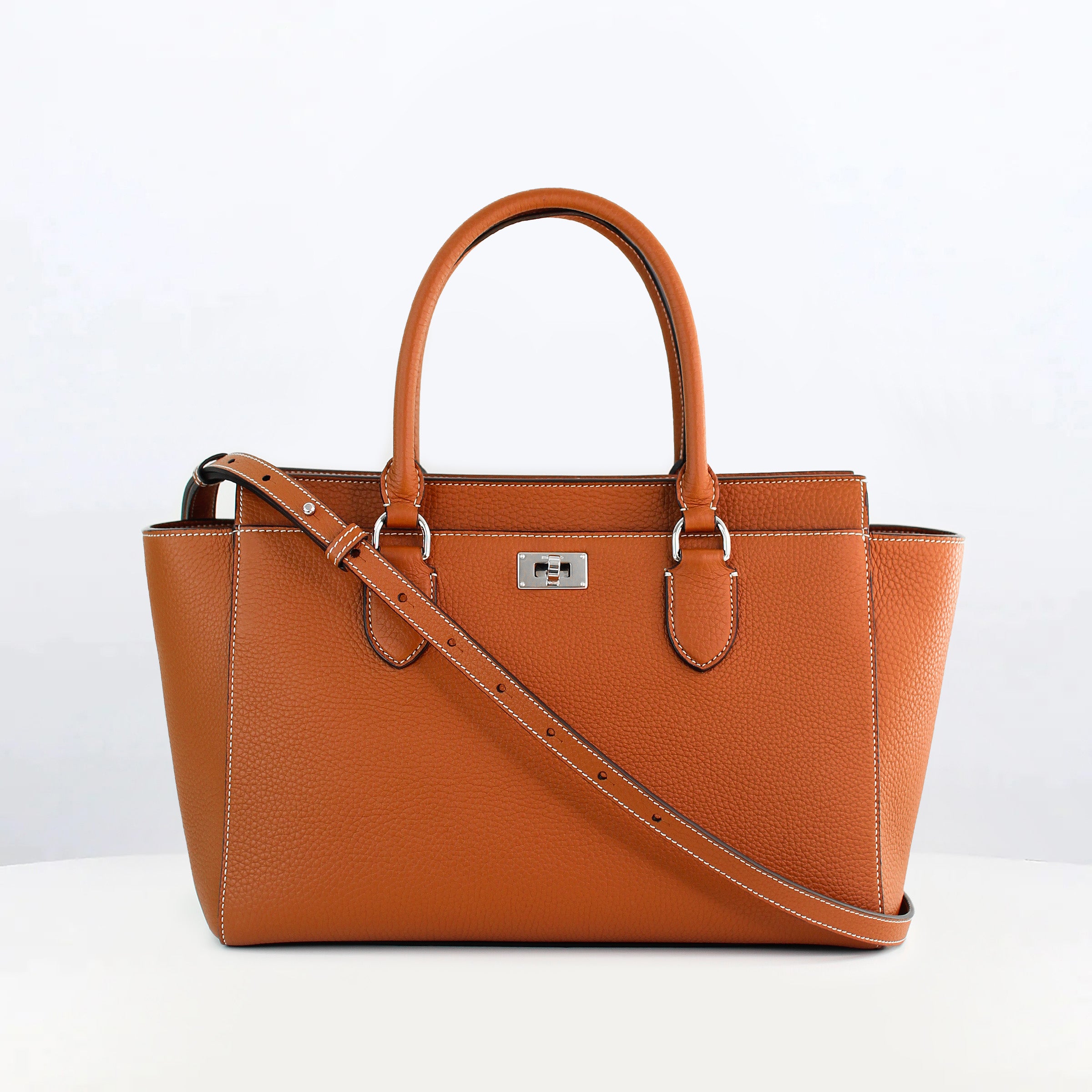 FAUBOURG LEATHER HANDBAG PM GOLD