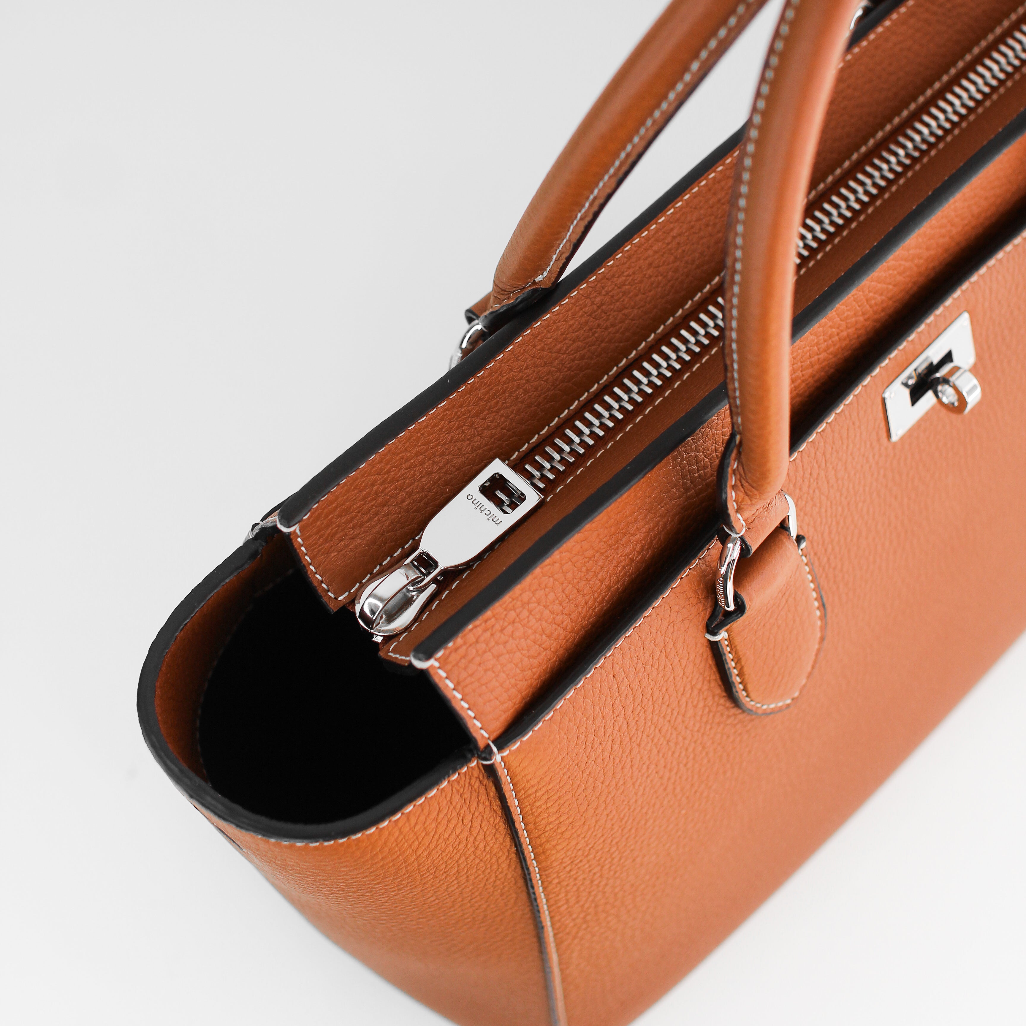 FAUBOURG LEATHER HANDBAG PM GOLD