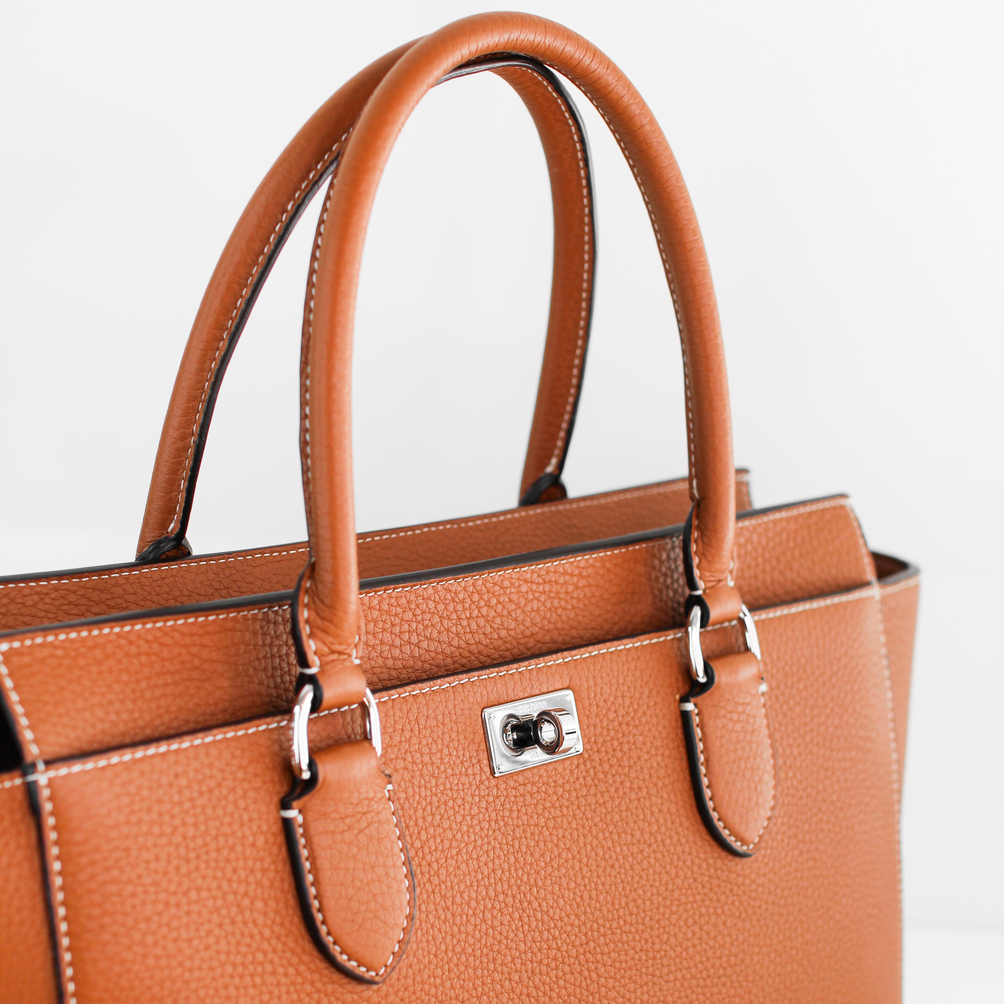 FAUBOURG LEATHER HANDBAG PM GOLD