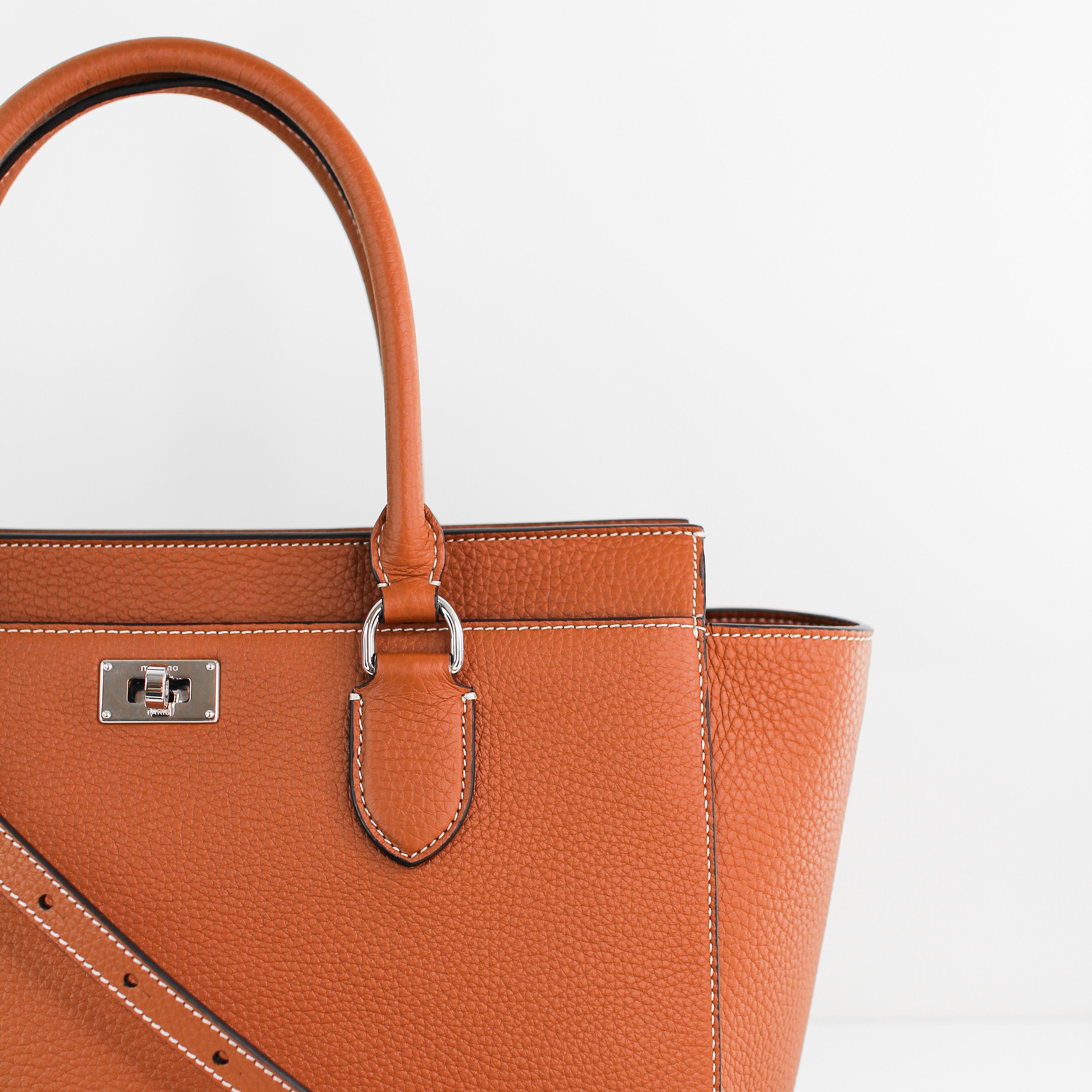 FAUBOURG LEATHER HANDBAG PM GOLD
