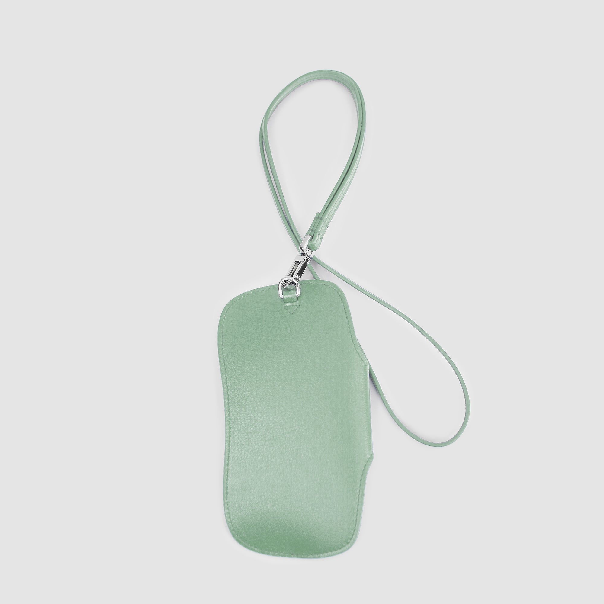 ÉTUI À LUNETTES EN CUIR VERT MENTHE