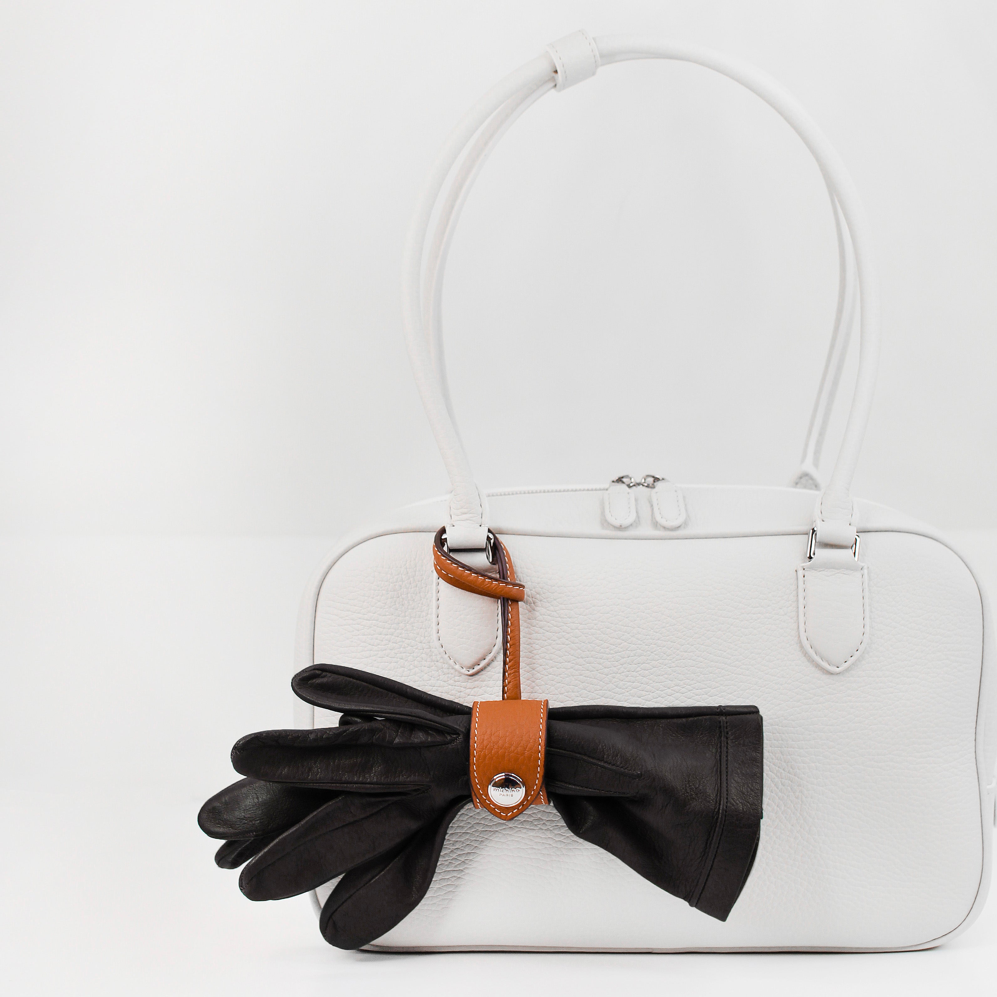 LEATHER GLOVE HOLDER GOLD