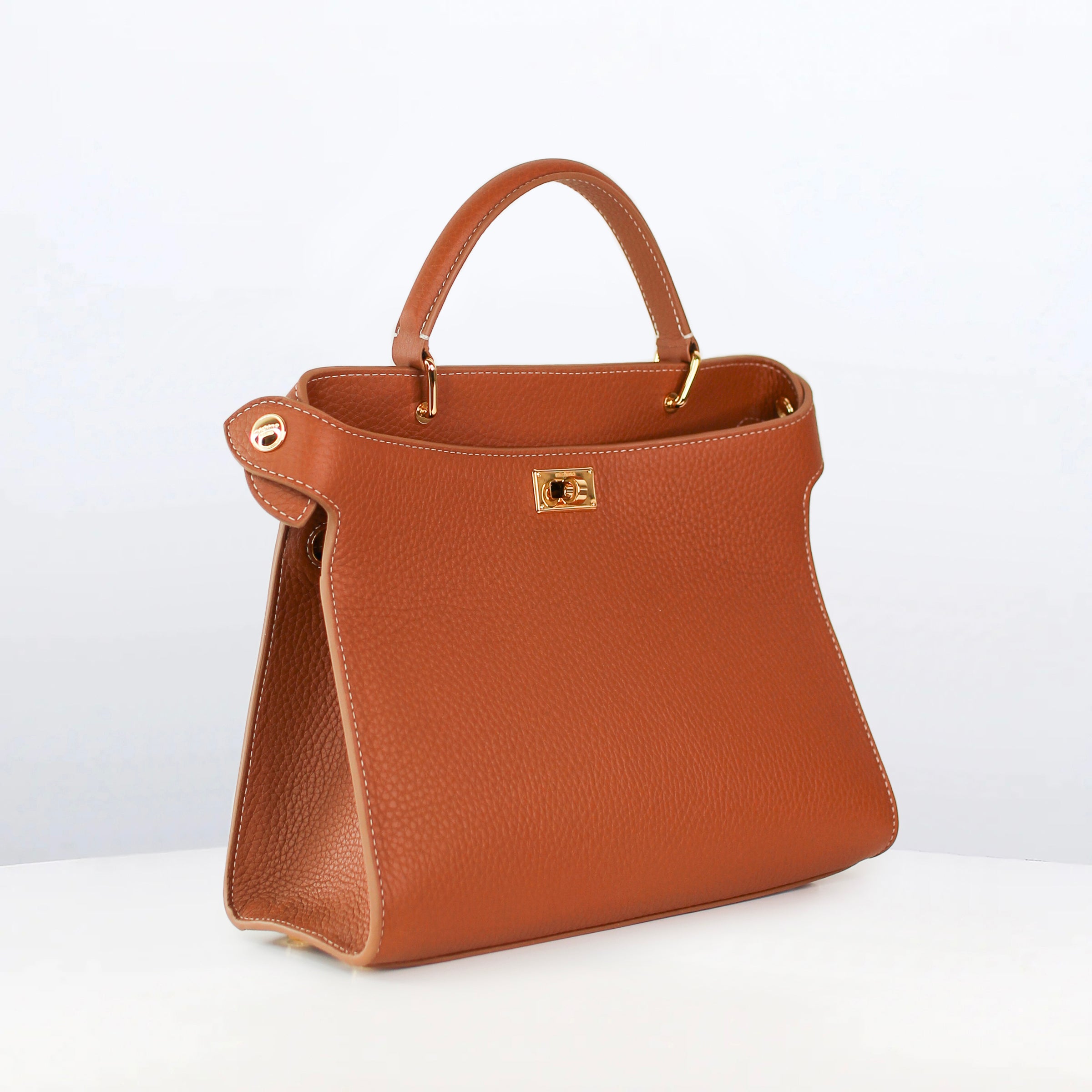 LUTECE 27 LEDERHANDTASCHE GOLD MIT GOLDVERZIERUNG