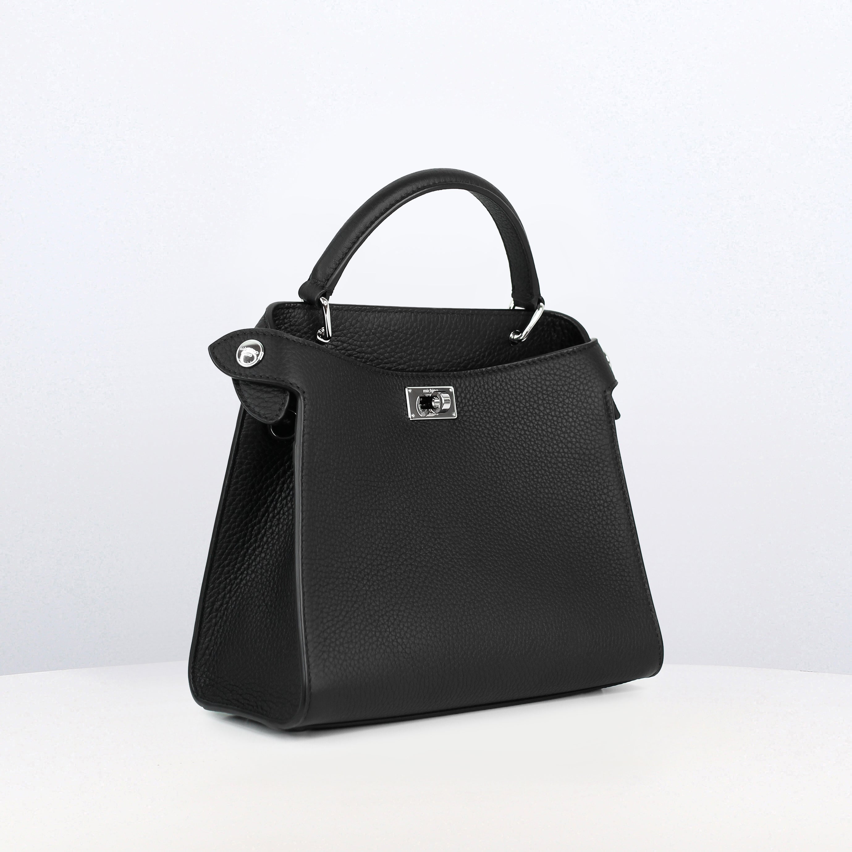 SAC À MAIN EN CUIR LUTECE MINI NOIR