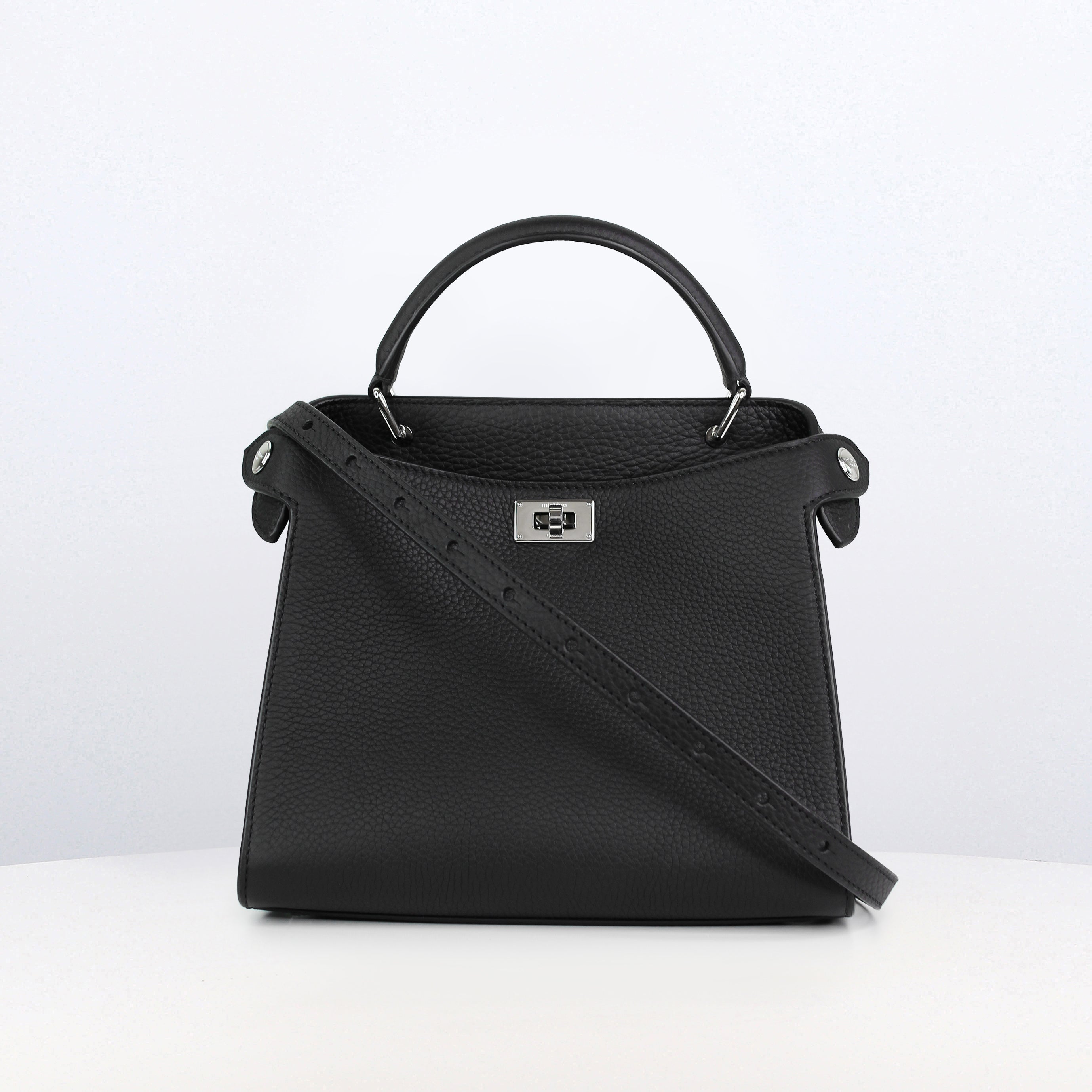 SAC À MAIN EN CUIR LUTECE MINI NOIR