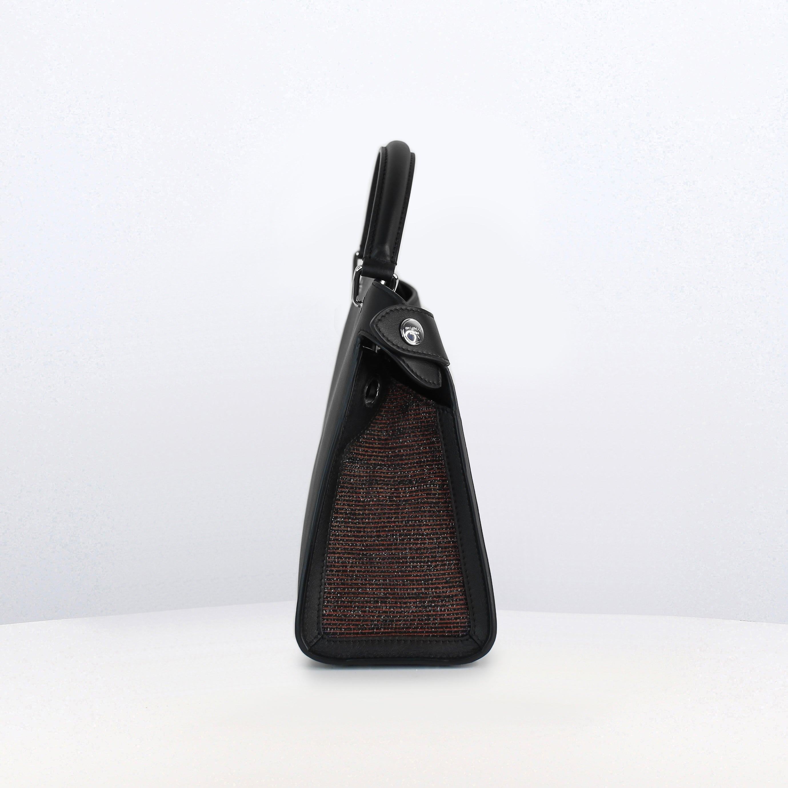 LEATHER HANDBAG LUTECE MINI TSUMUGI RED