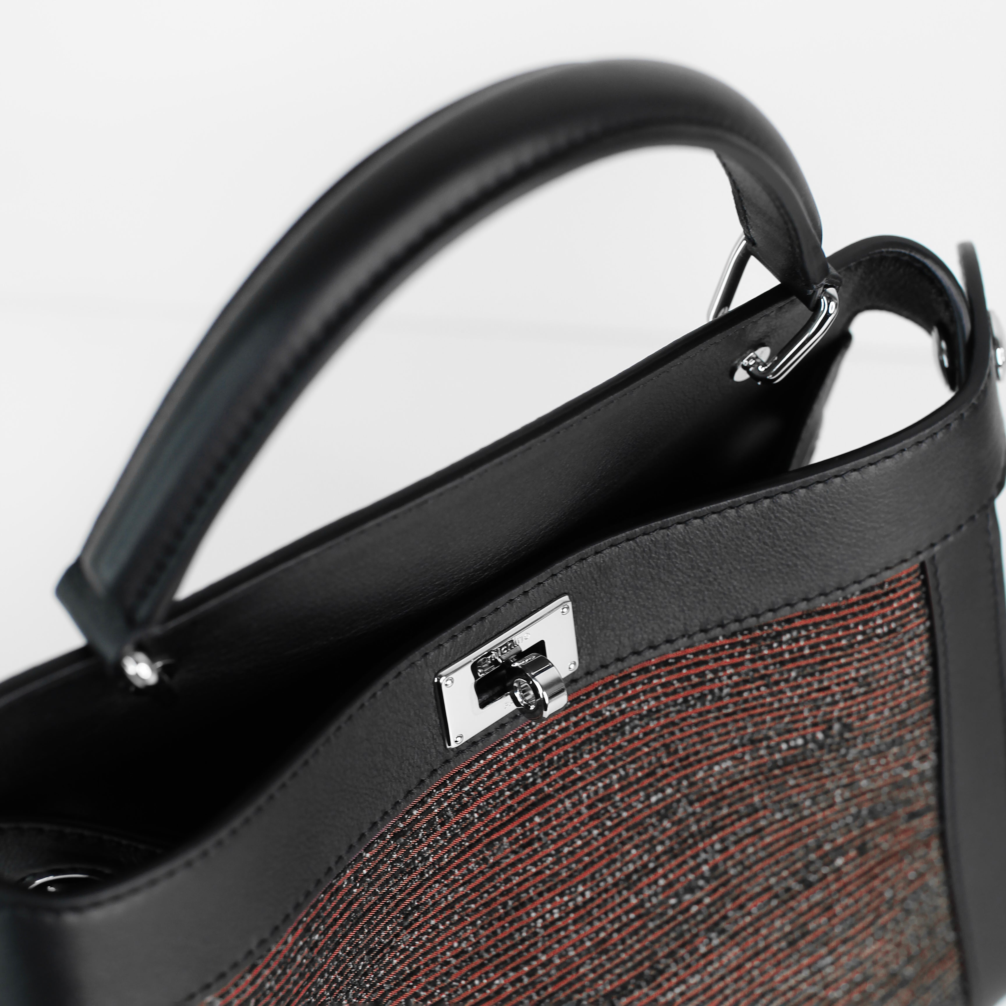 LEATHER HANDBAG LUTECE MINI TSUMUGI RED