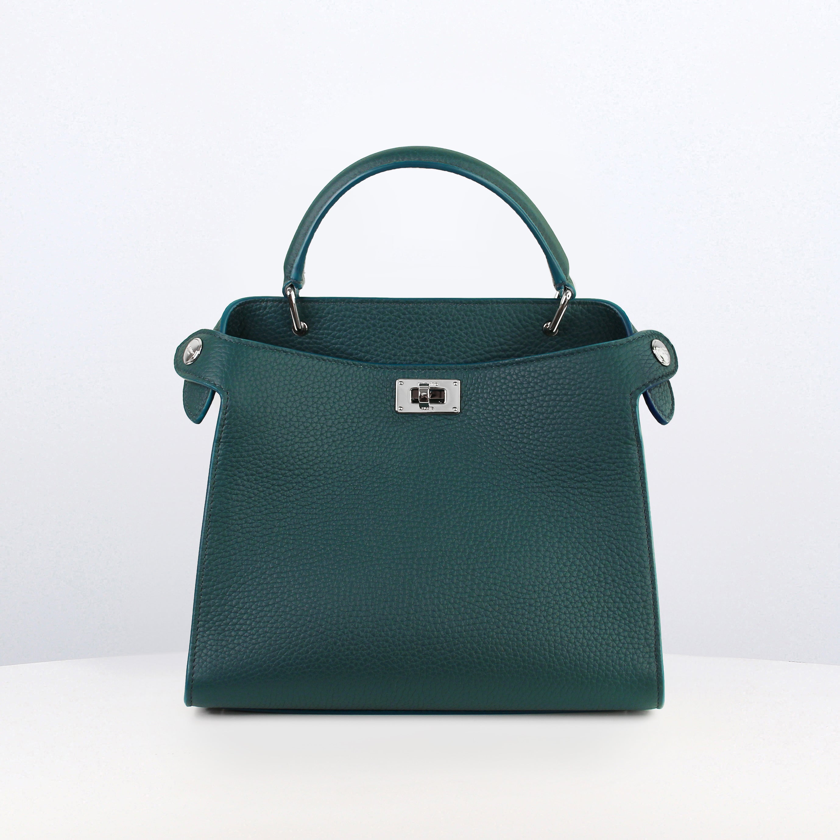 "Archiv-Events" LUTECE MINI LEDERHANDTASCHE EMERALD MIT INITIALE