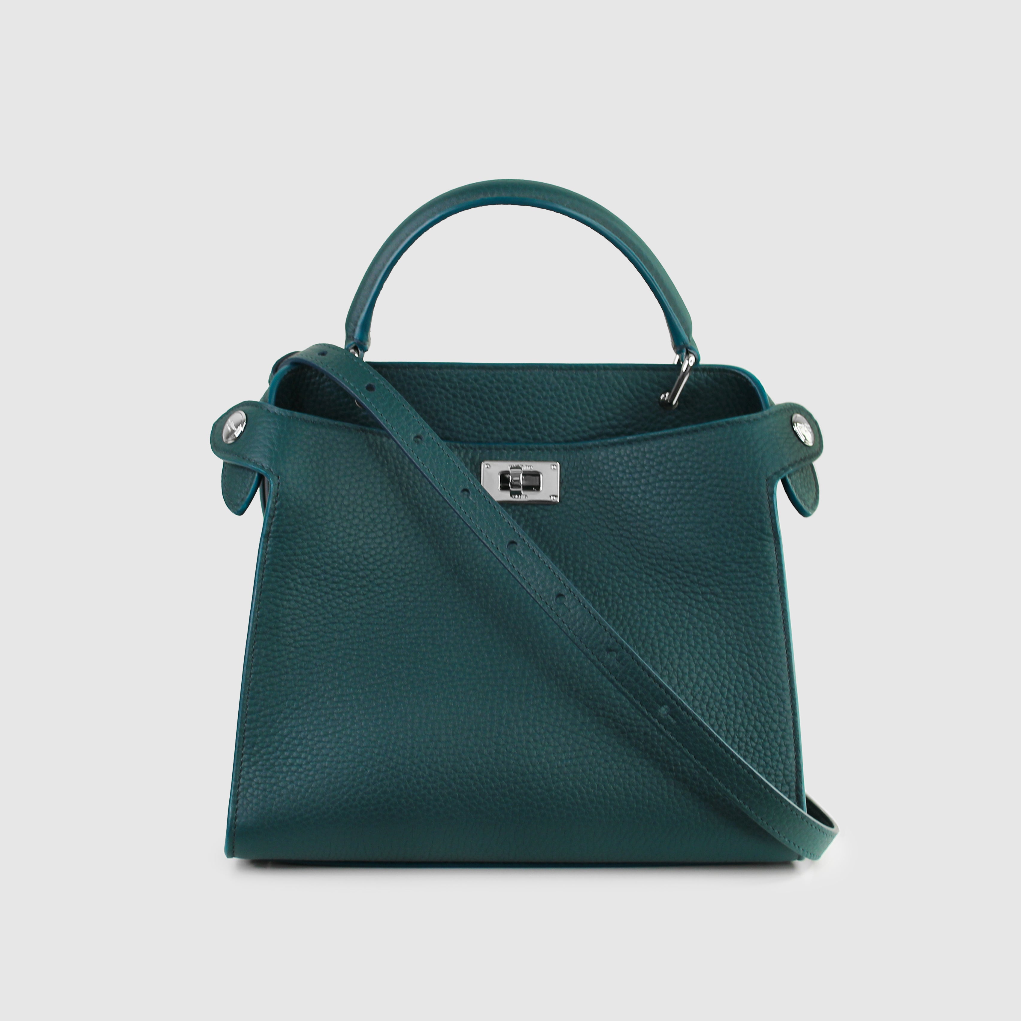 "Archiv-Events" LUTECE MINI LEDERHANDTASCHE EMERALD MIT INITIALE
