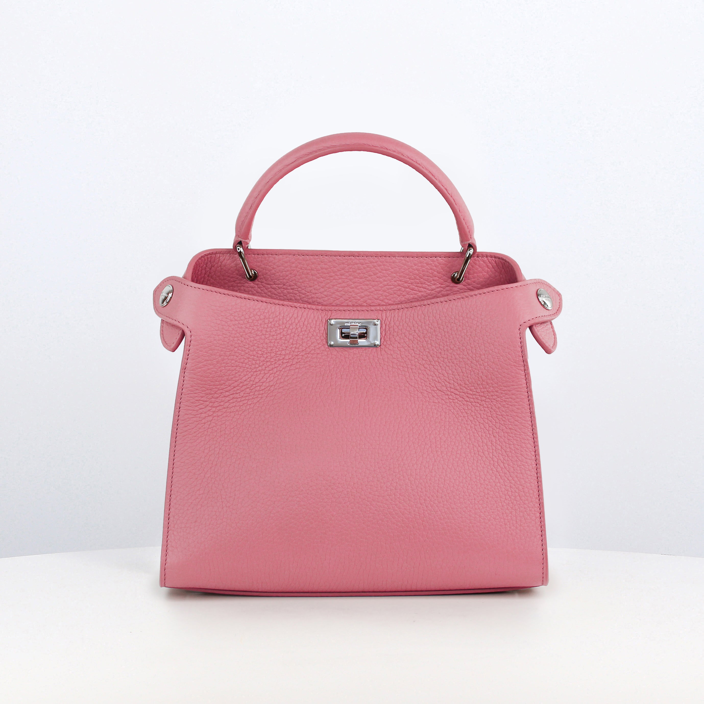 LEATHER HANDBAG LUTECE MINI HIBISCUS PINK