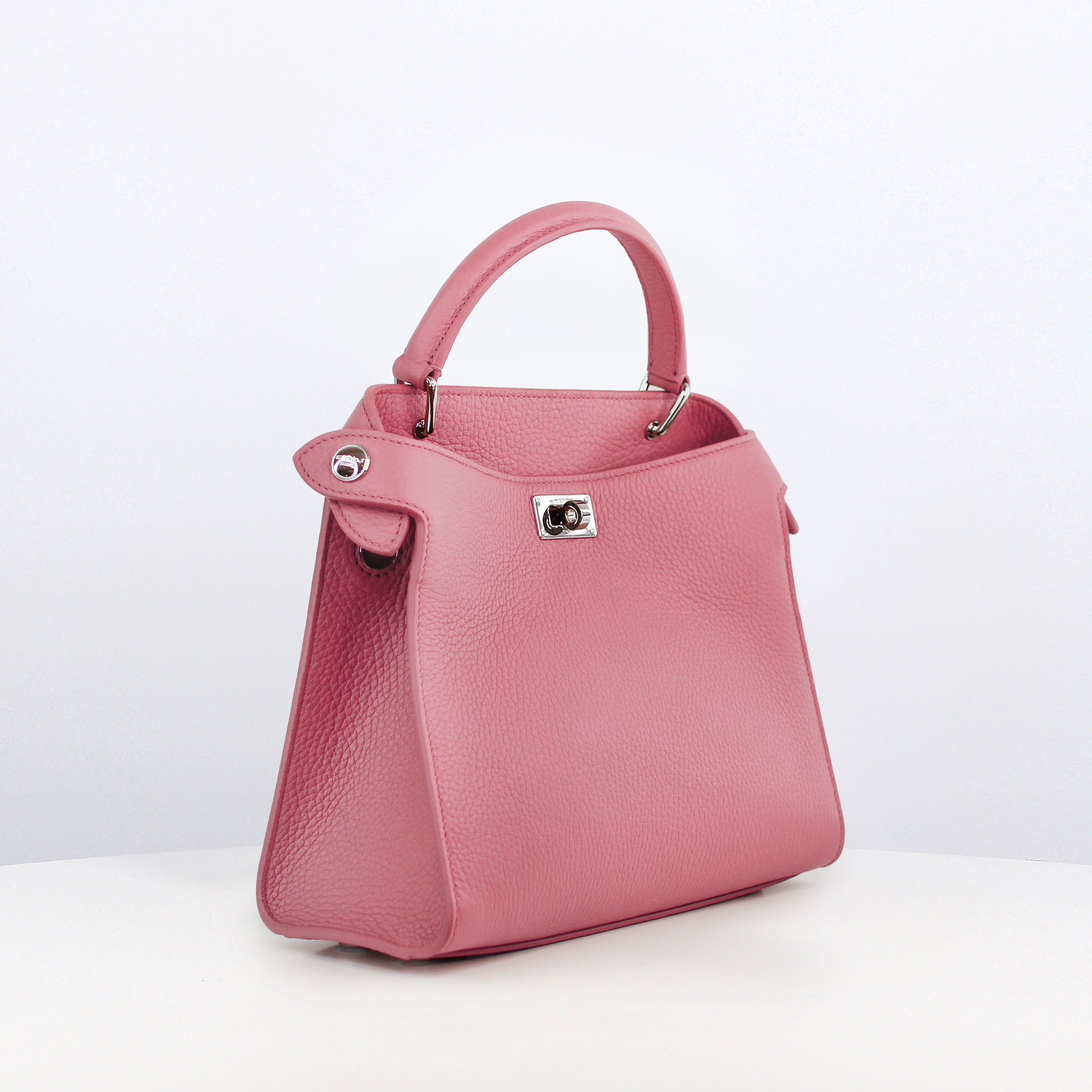 LEATHER HANDBAG LUTECE MINI HIBISCUS PINK