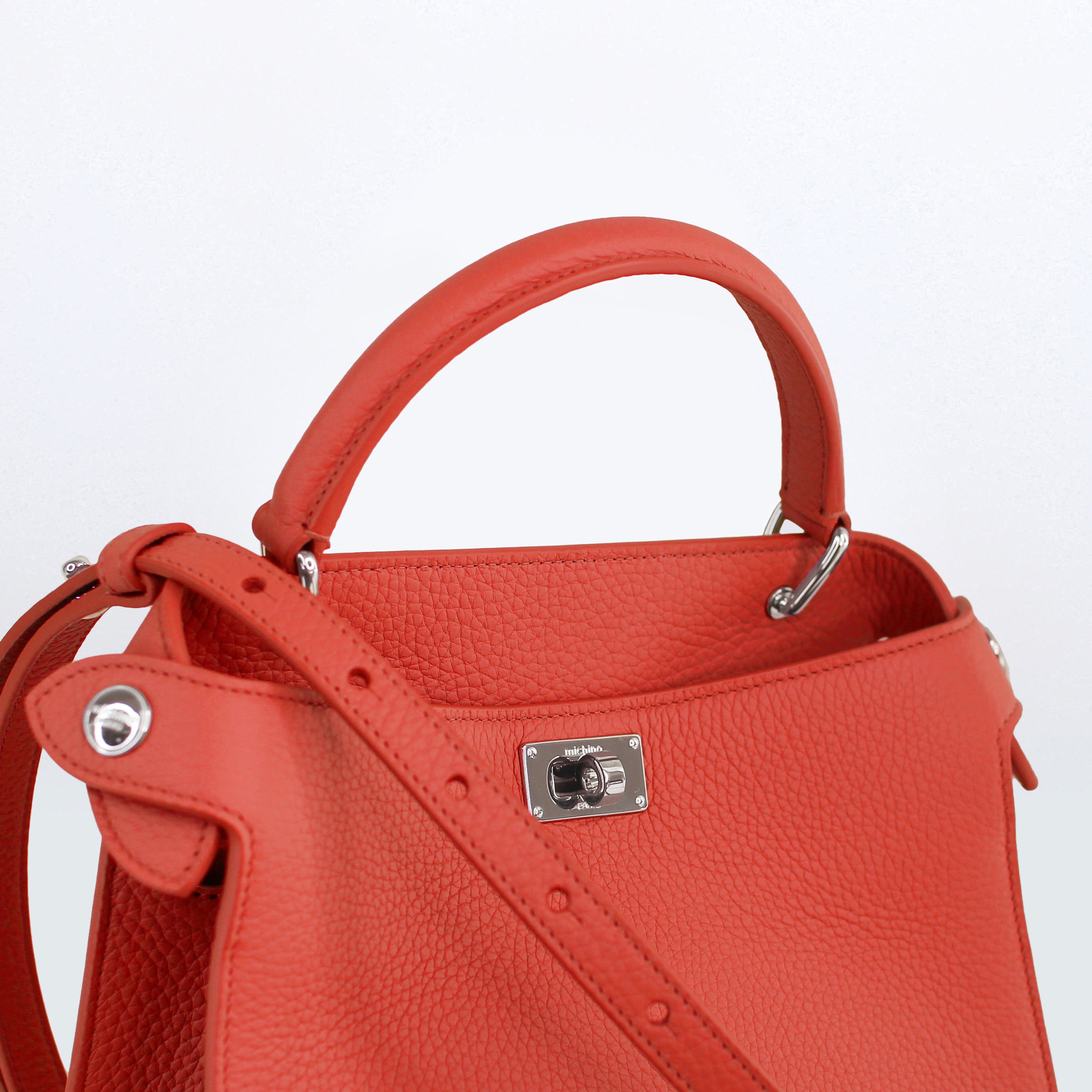 SAC À MAIN EN CUIR LUTECE MINI LEHUA RED HAWAII