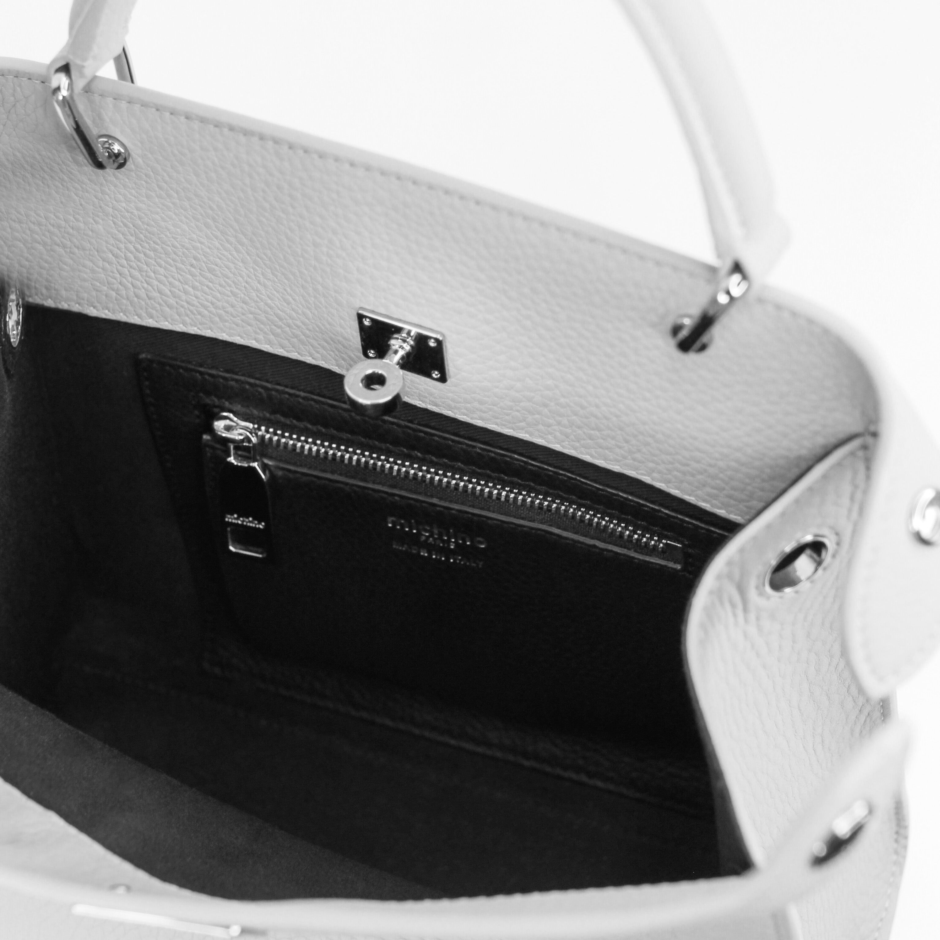 SAC À MAIN EN CUIR LUTECE MINI ROSE PALE