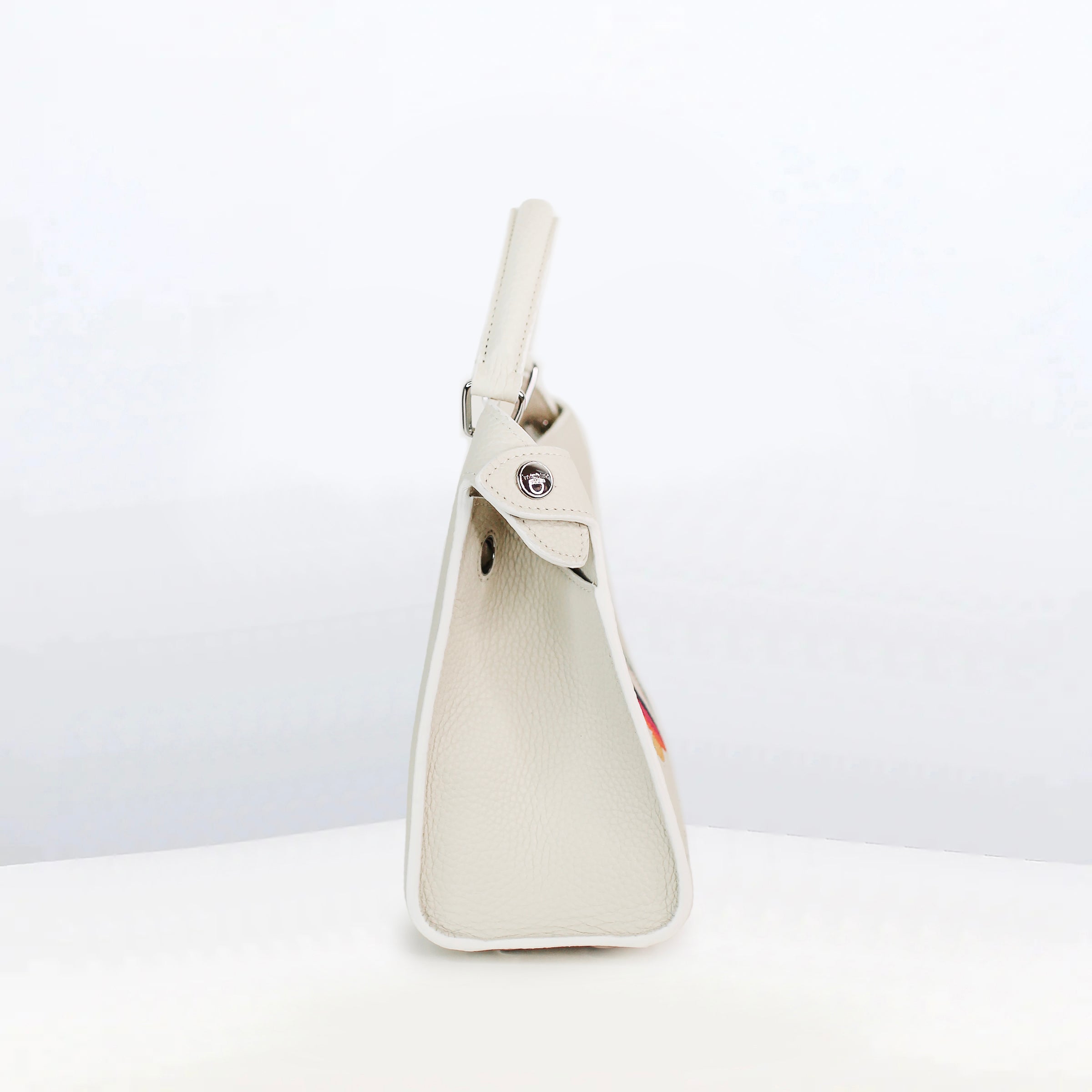 SAC À MAIN EN CUIR LUTECE MINI INTERSIA MULTICOLORED FLOWERS