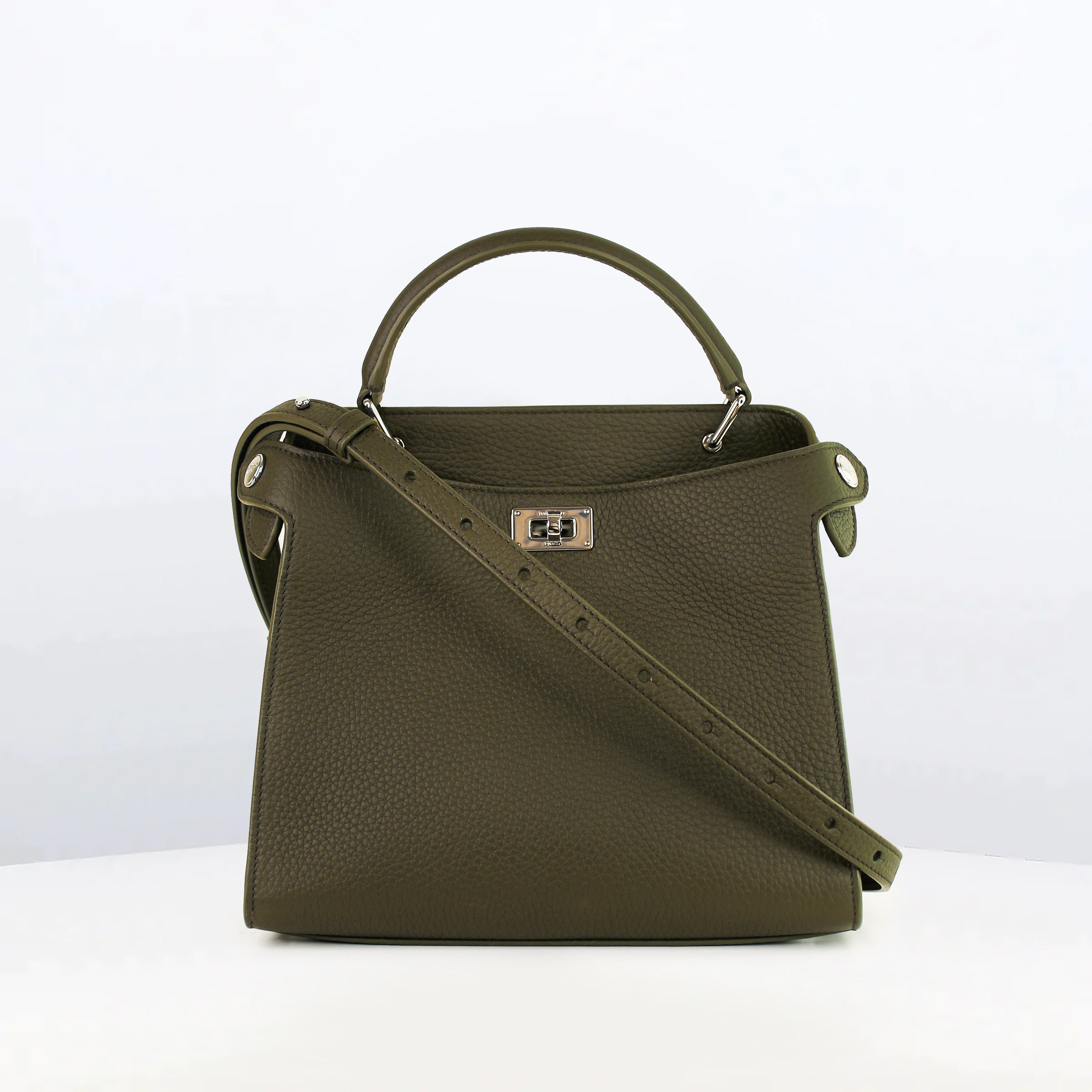SAC À MAIN EN CUIR LUTECE MINI KAKI