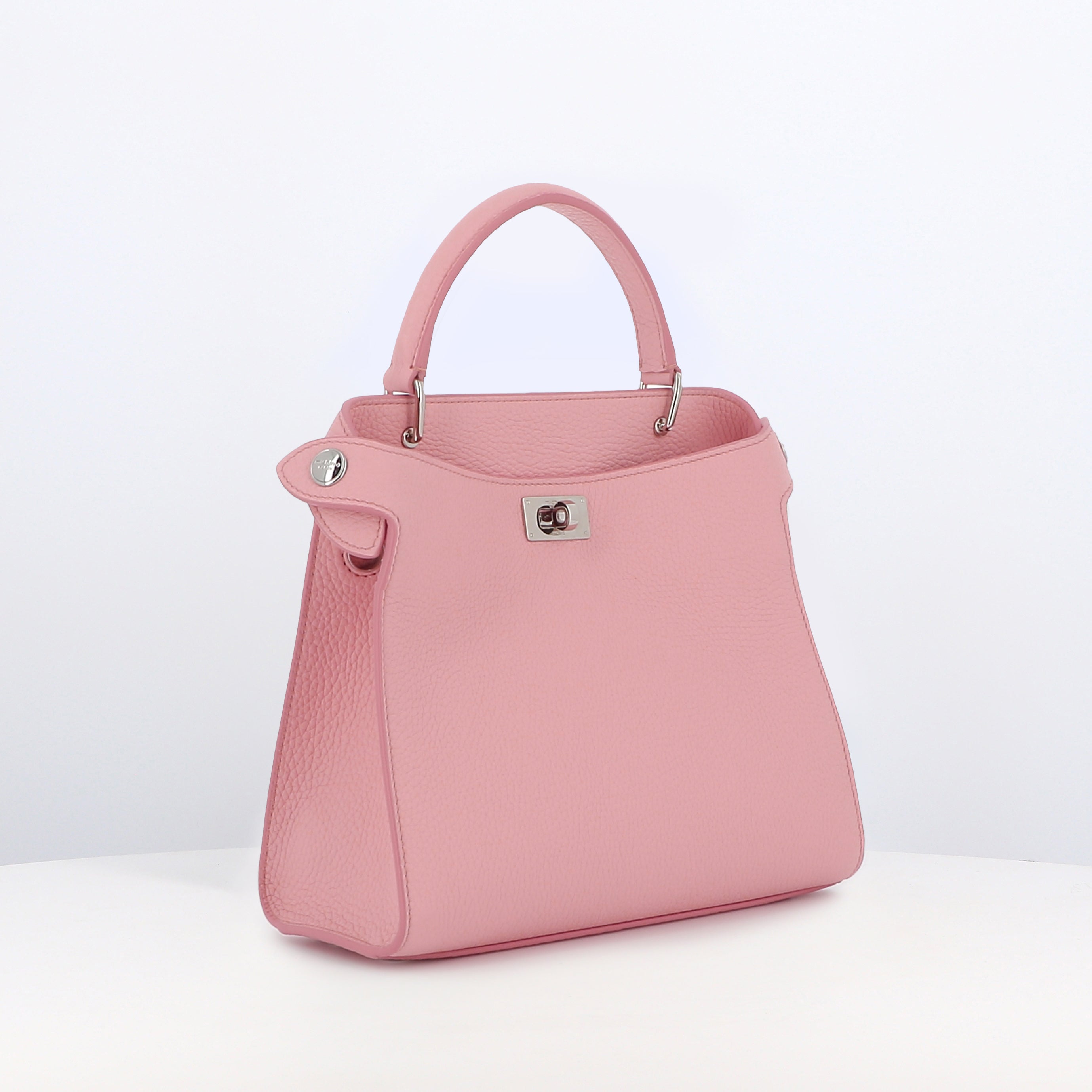 SAC À MAIN EN CUIR LUTECE MINI ROSE PALE