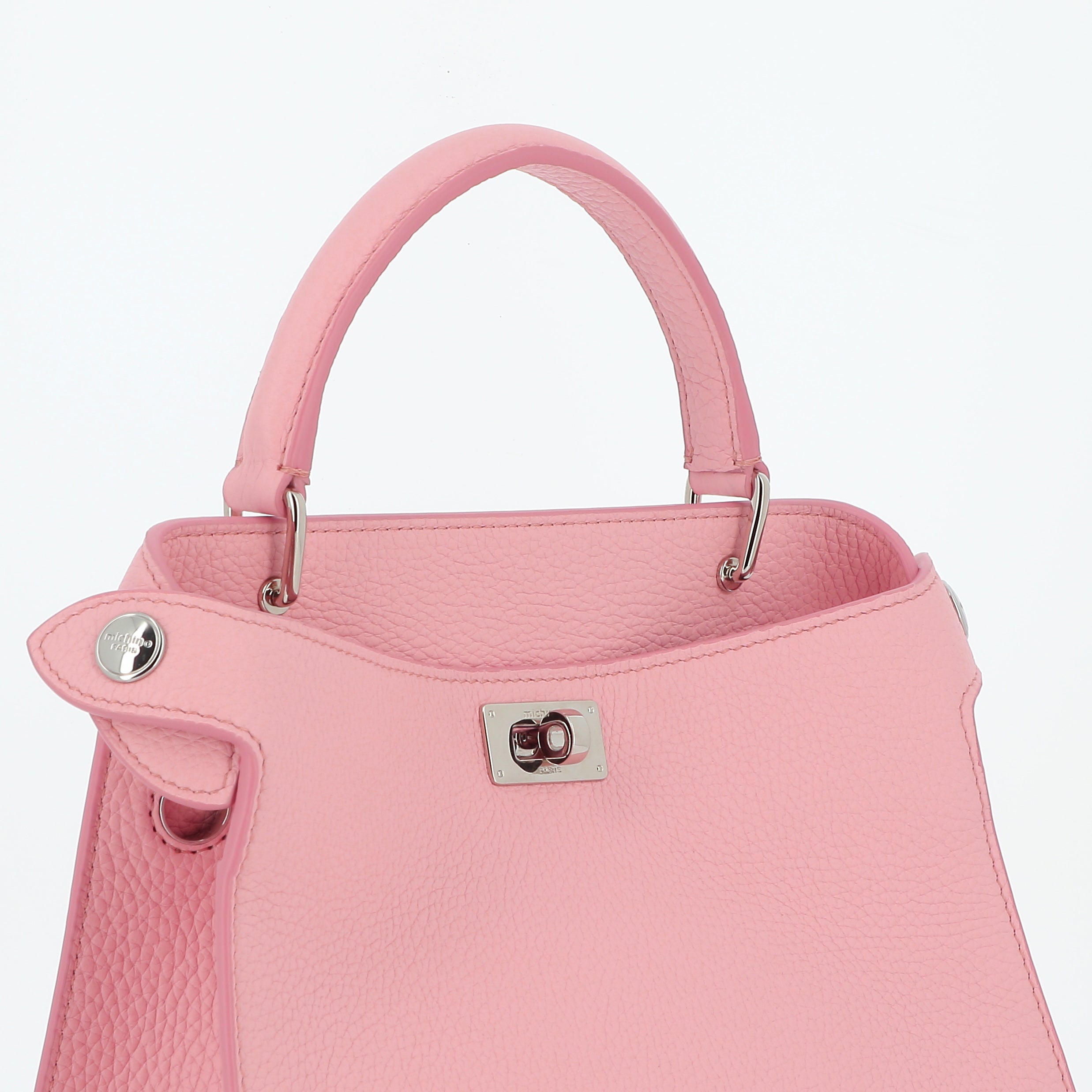 SAC À MAIN EN CUIR LUTECE MINI ROSE PALE