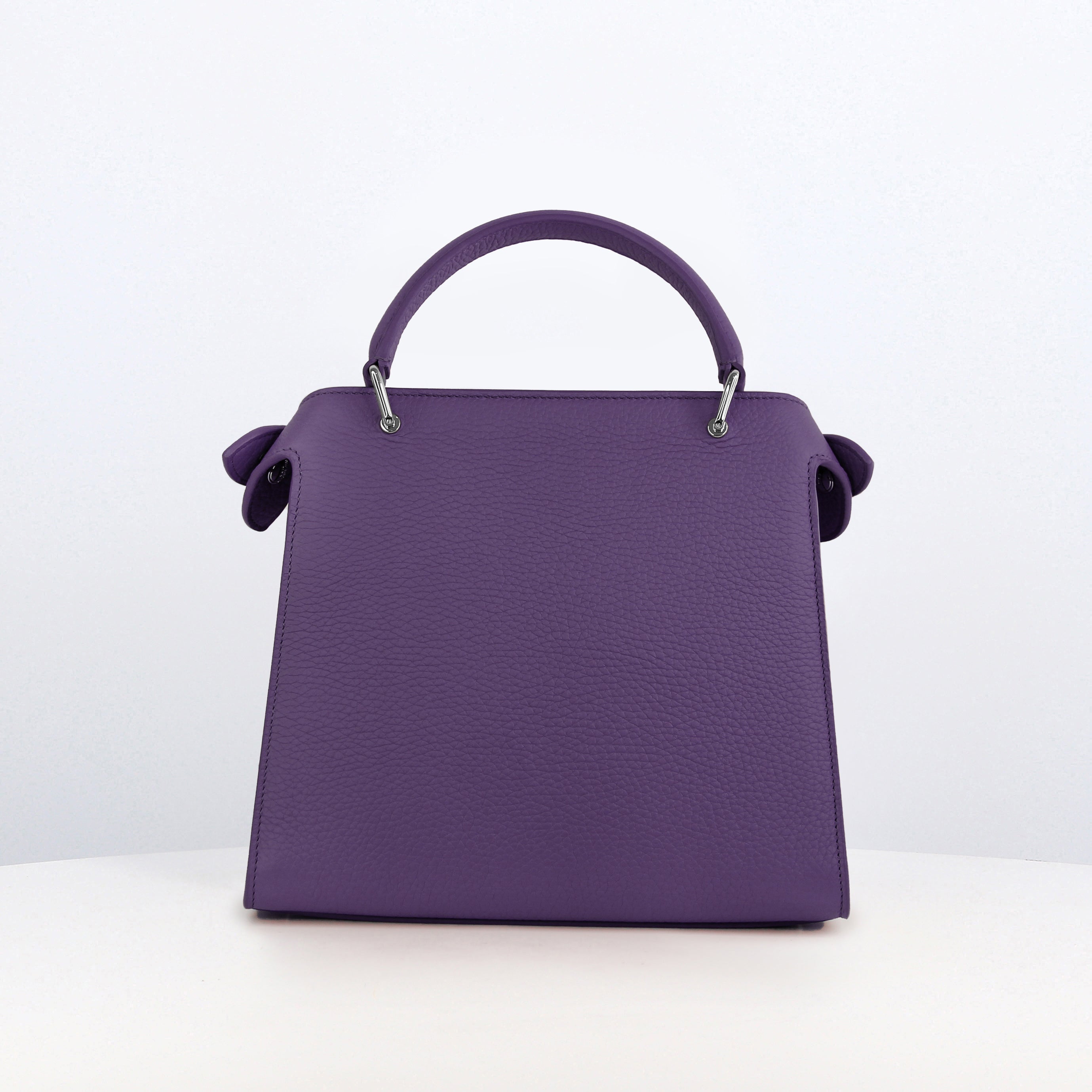LEATHER HANDBAG LUTECE MINI MOKIHANA BERRY