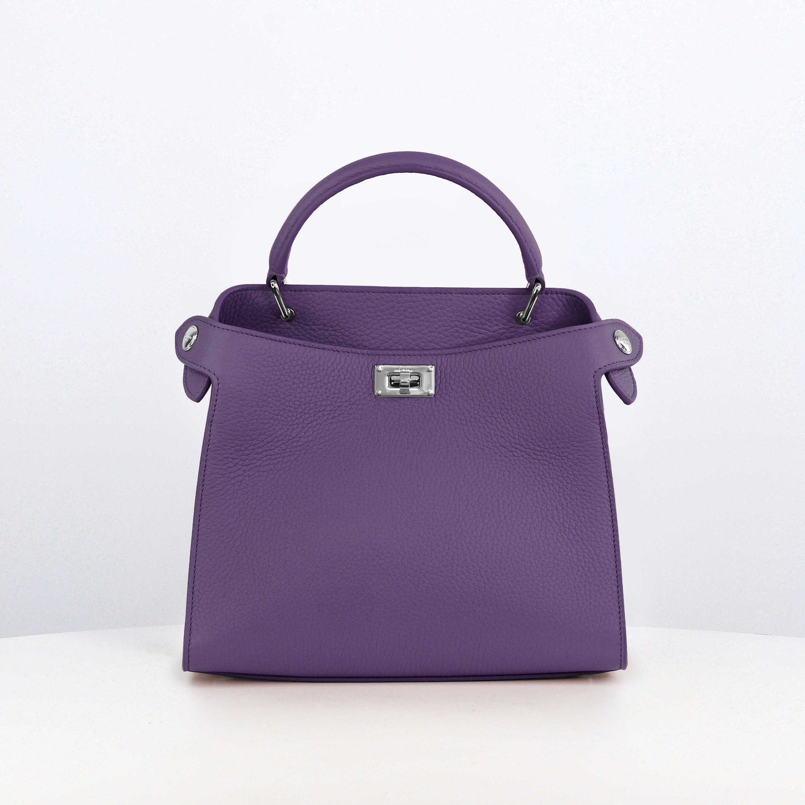 LEATHER HANDBAG LUTECE MINI MOKIHANA BERRY