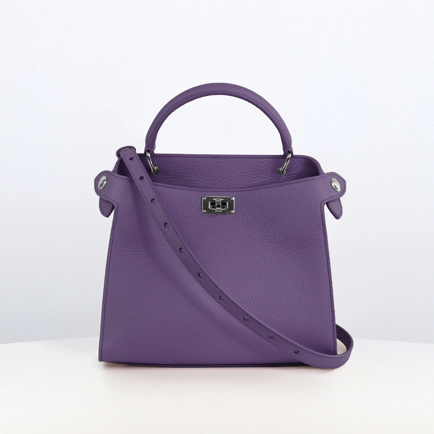LEATHER HANDBAG LUTECE MINI MOKIHANA BERRY