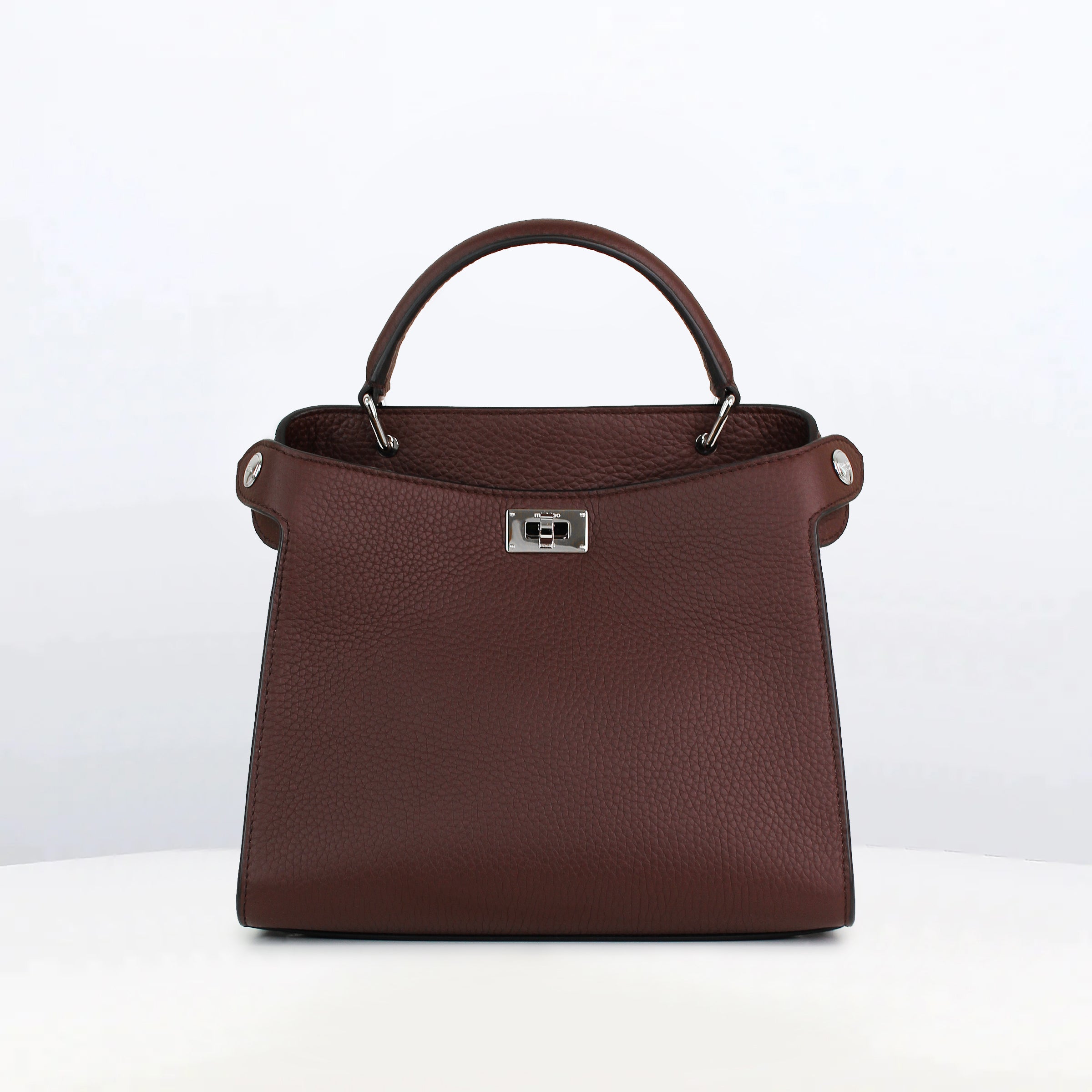 SAC A MAIN EN CUIR LUTECE MINI PRUNE
