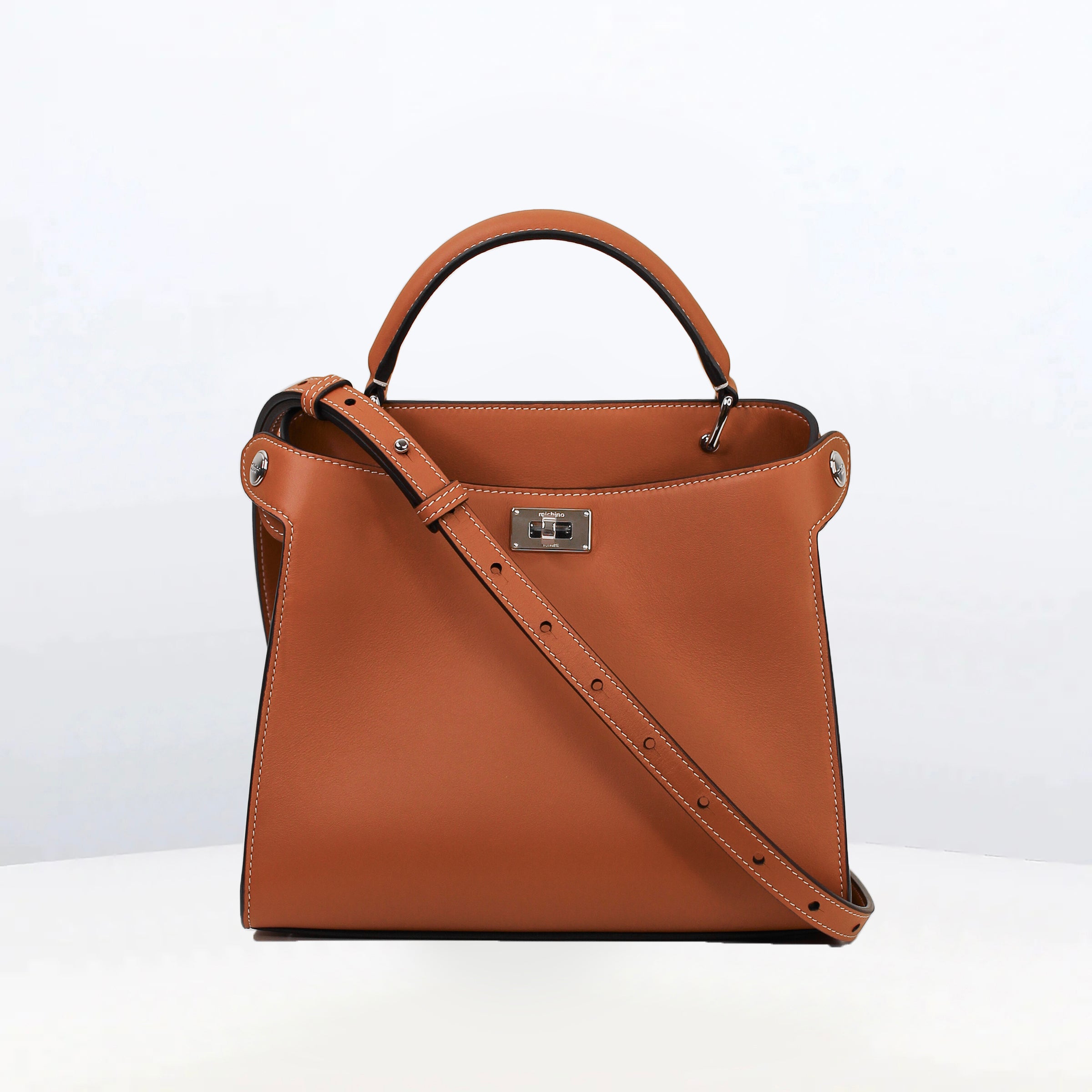 SMOOTH LEATHER HANDBAG LUTECE MINI GOLD