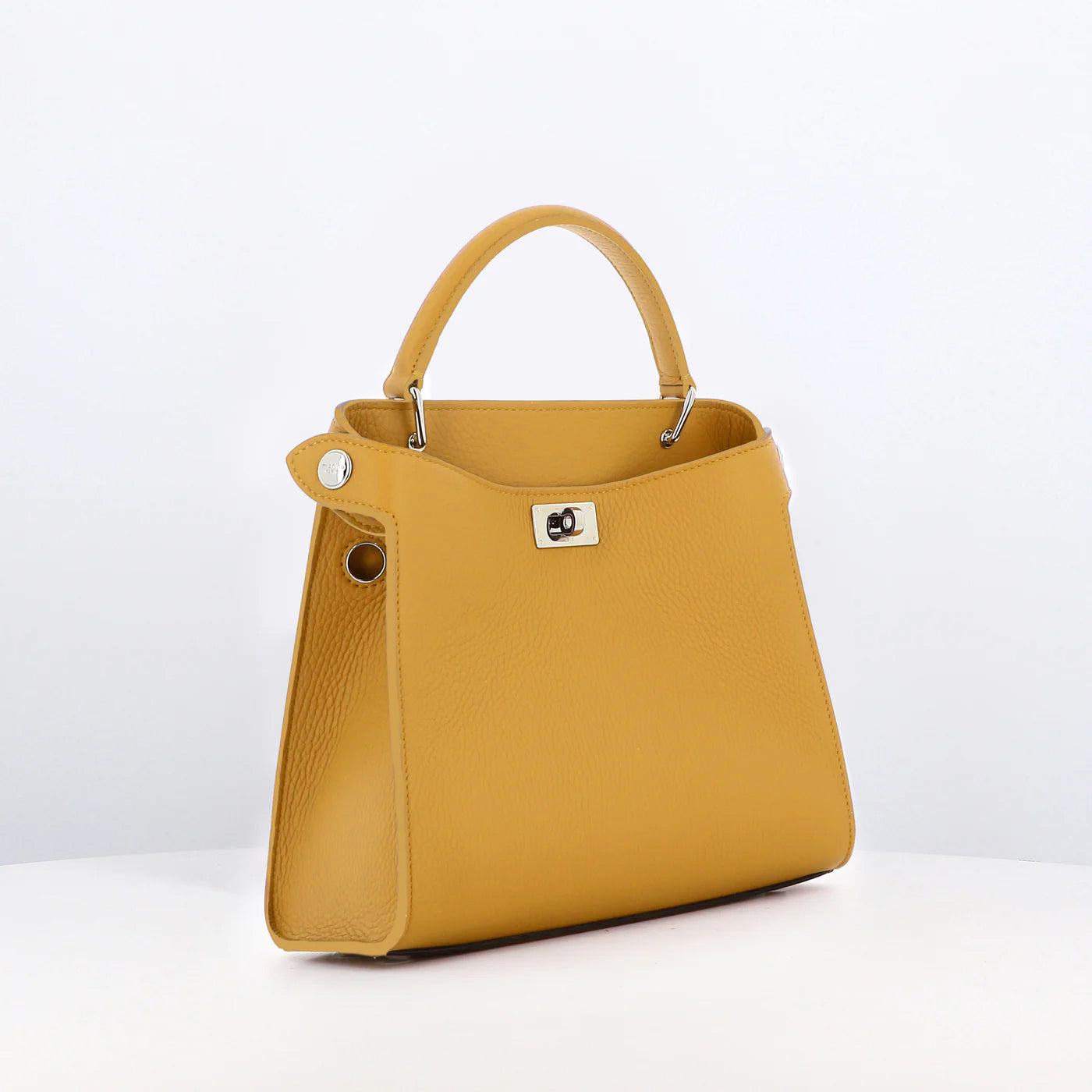 LEATHER HANDBAG LUTECE MINI SUN YELLOW