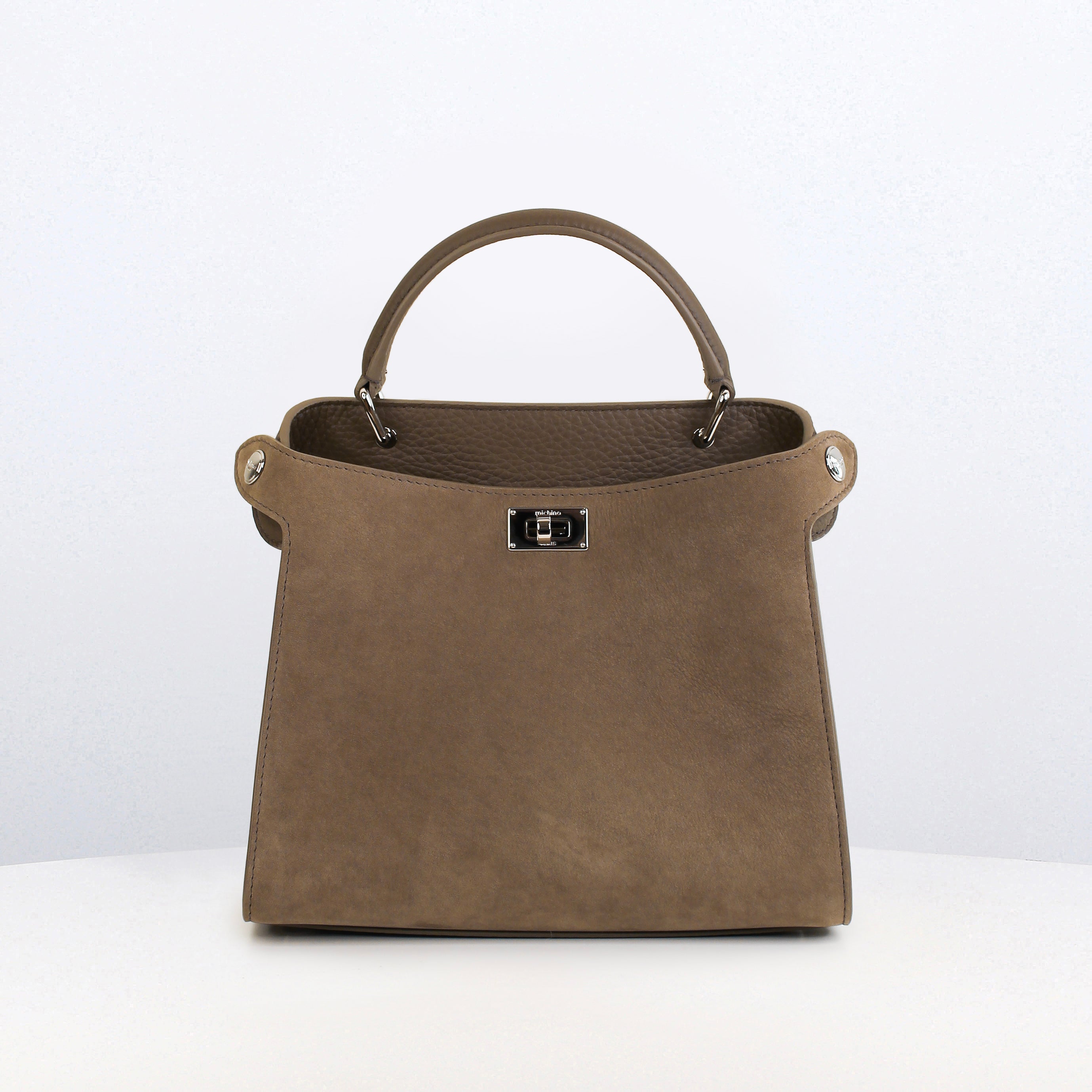 "Archive Event" SAC A MAIN EN CUIR LUTECE MINI NUBUCK TAUPE