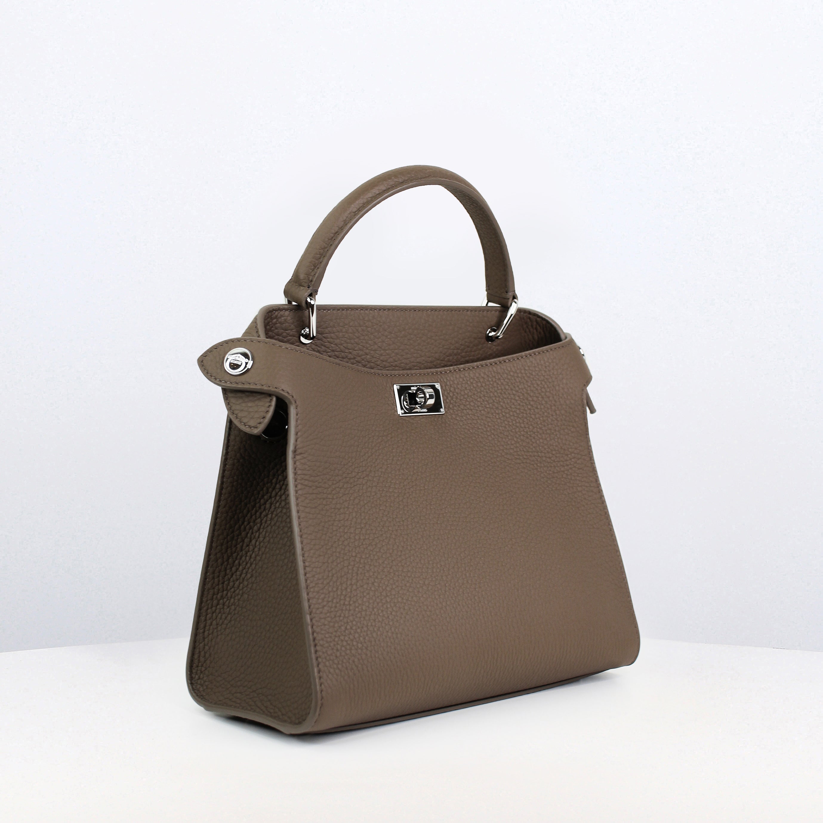 SAC À MAIN EN CUIR LUTECE MINI TAUPE