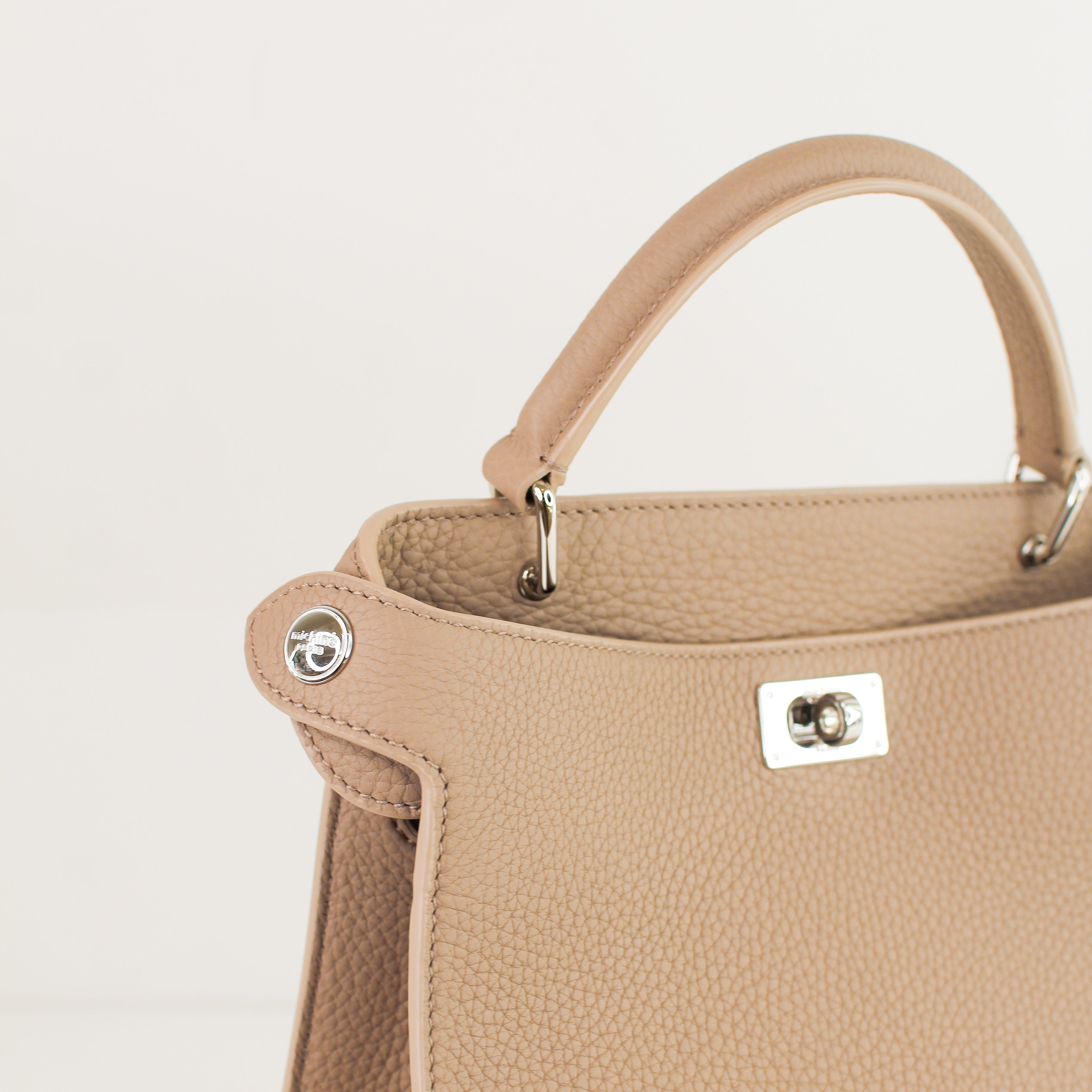 SAC À MAIN EN CUIR LUTECE MINI TOURTERELLE