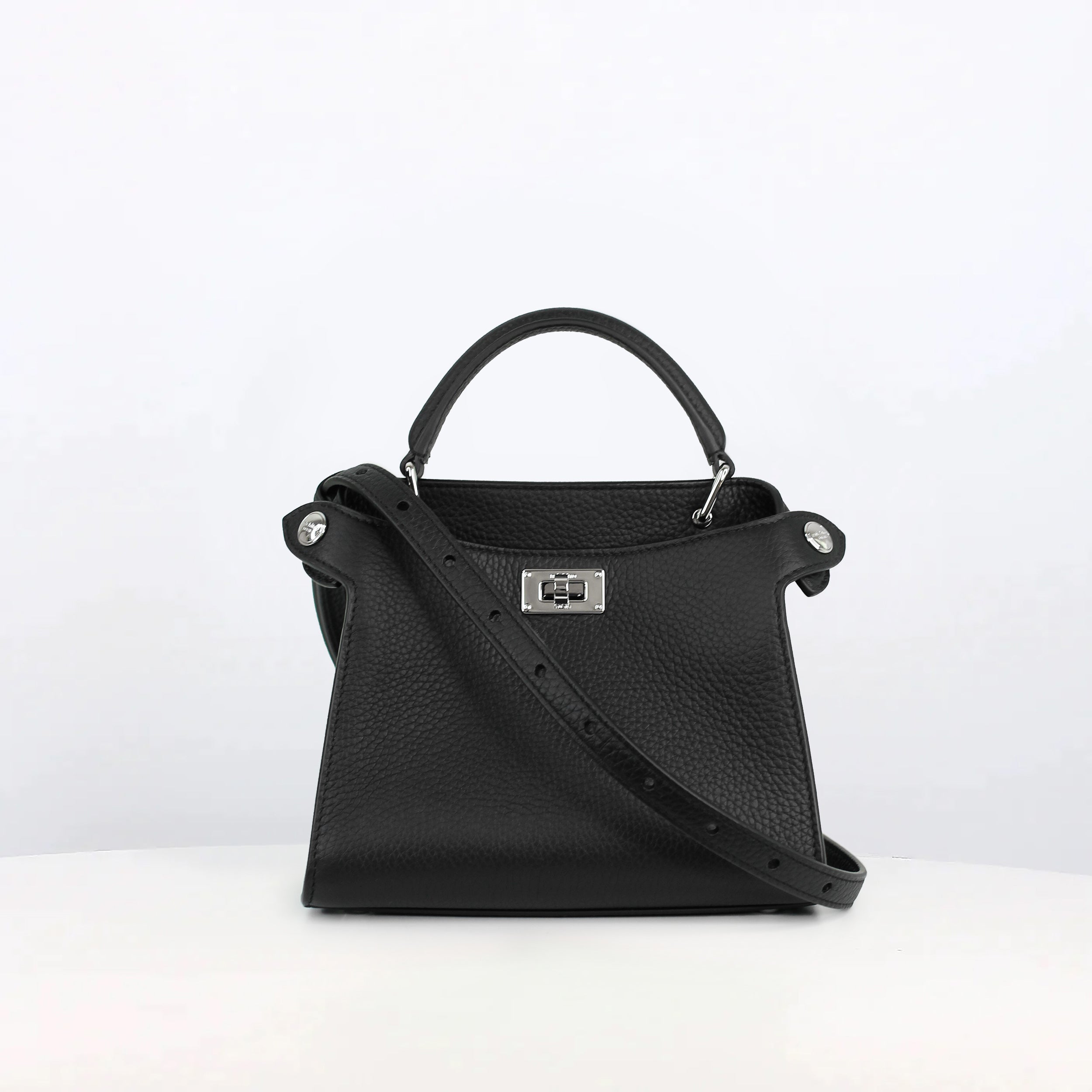 SAC À MAIN EN CUIR LUTECE NANO NOIR