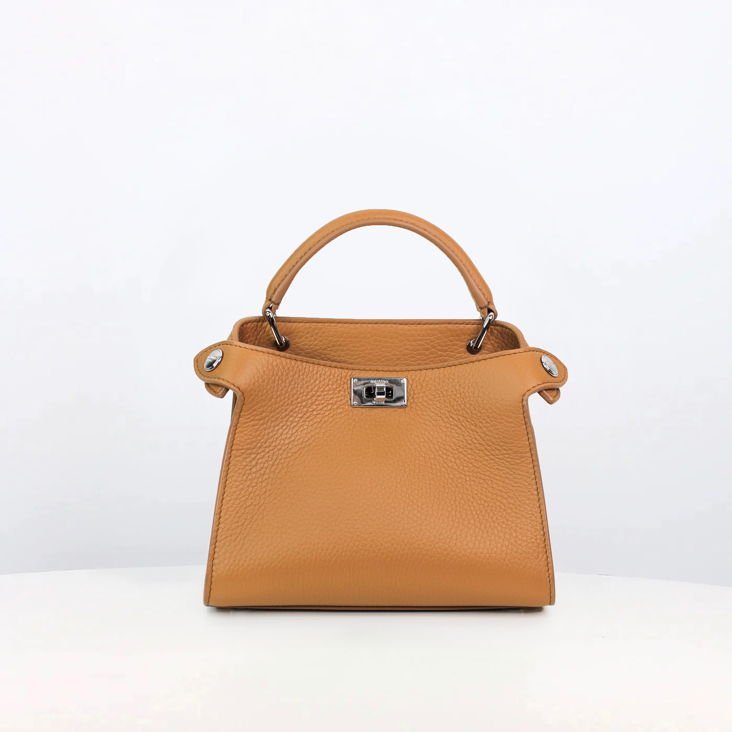SAC À MAIN EN CUIR LUTECE NANO CAMEL