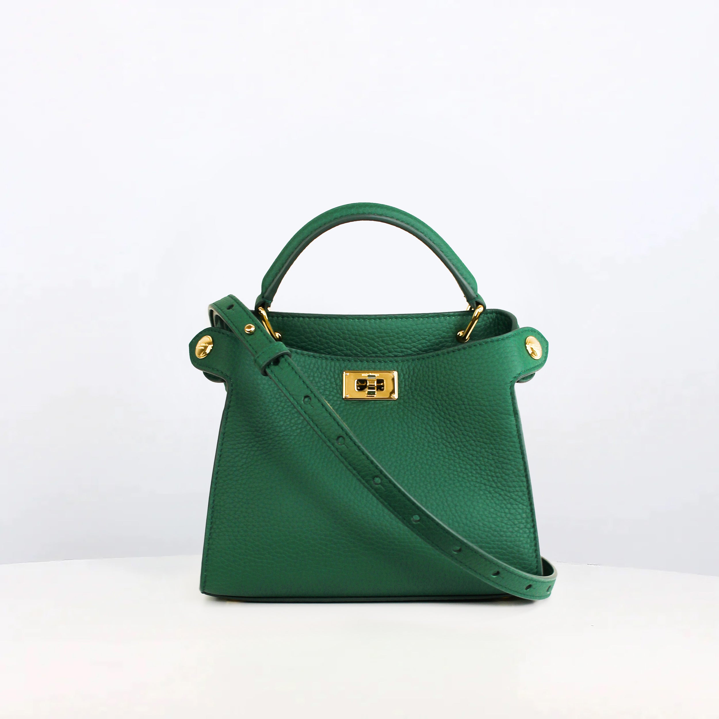 SAC À MAIN EN CUIR LUTECE NANO VERT OASIS