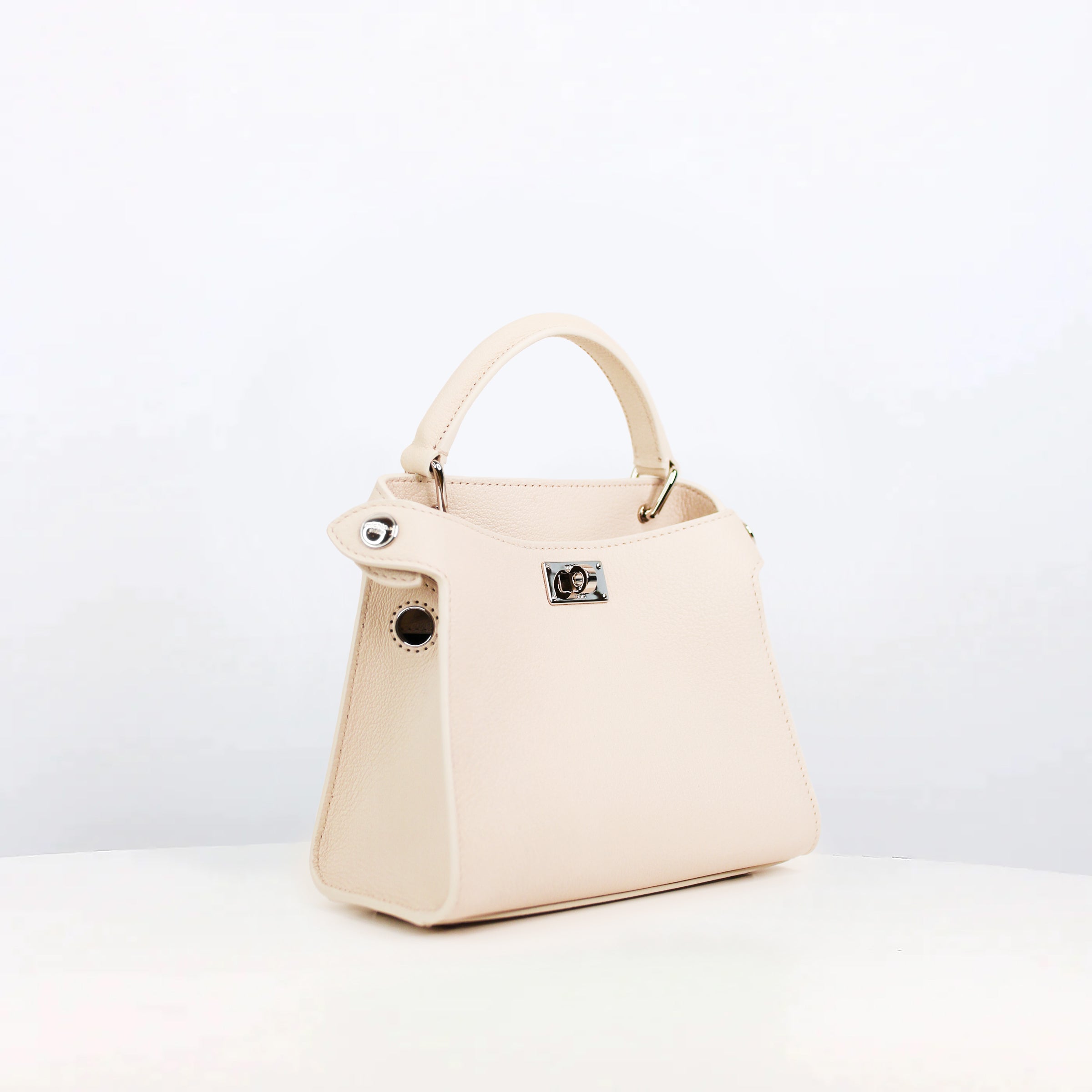 SAC À MAIN EN CUIR LUTÈCE NANO IVORY GOATSKIN