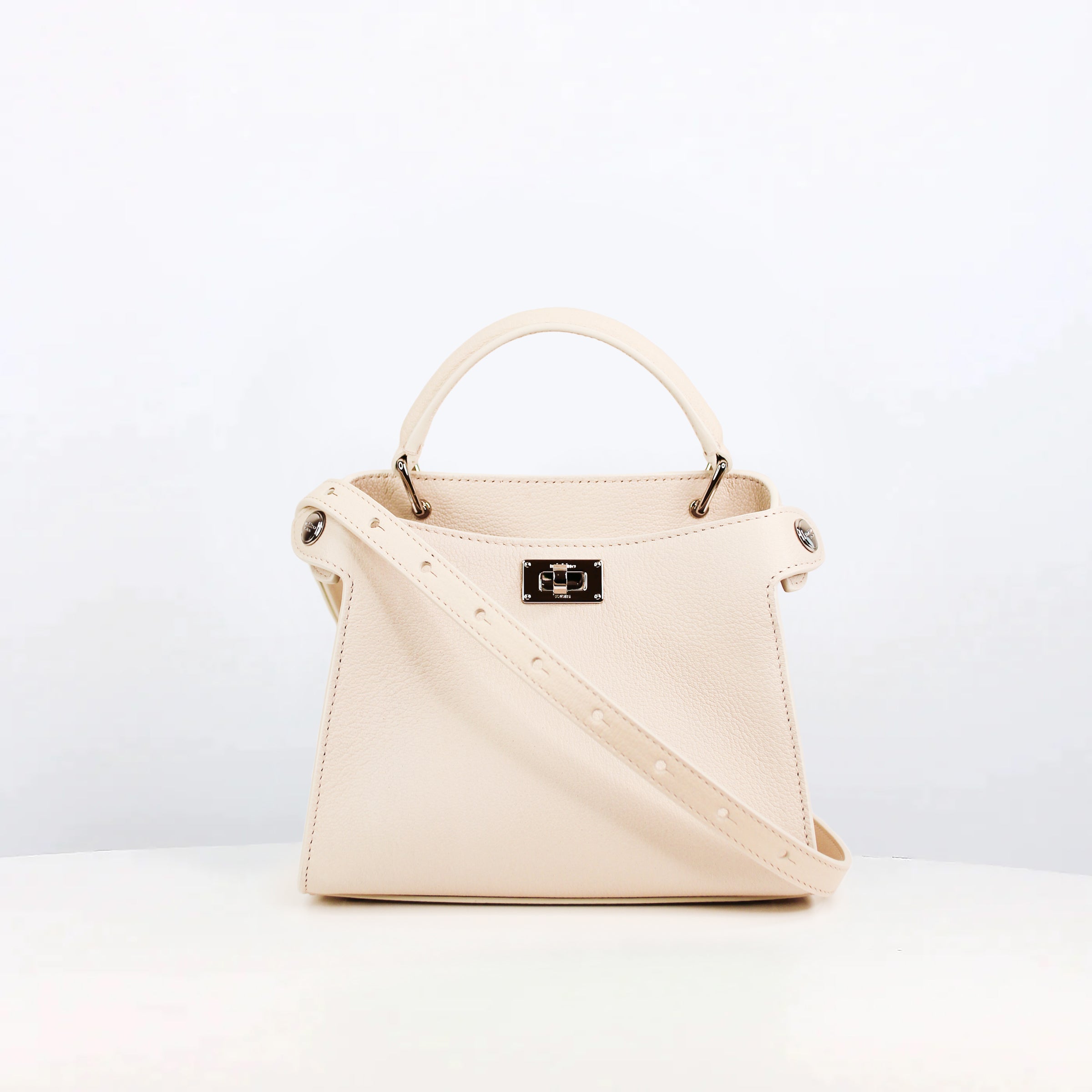 SAC À MAIN EN CUIR LUTÈCE NANO IVORY GOATSKIN