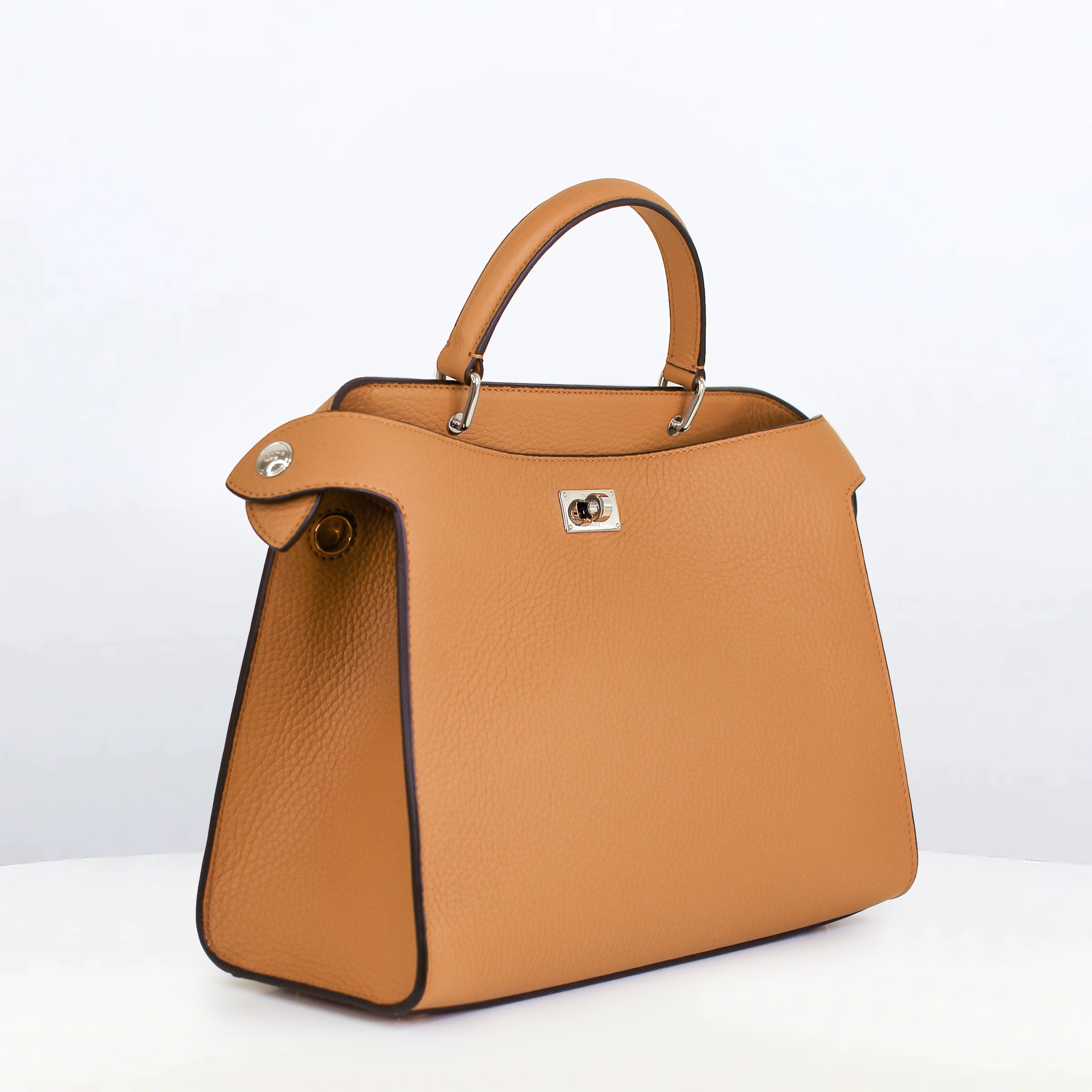 SAC À MAIN EN CUIR LUTECE PM CAMEL