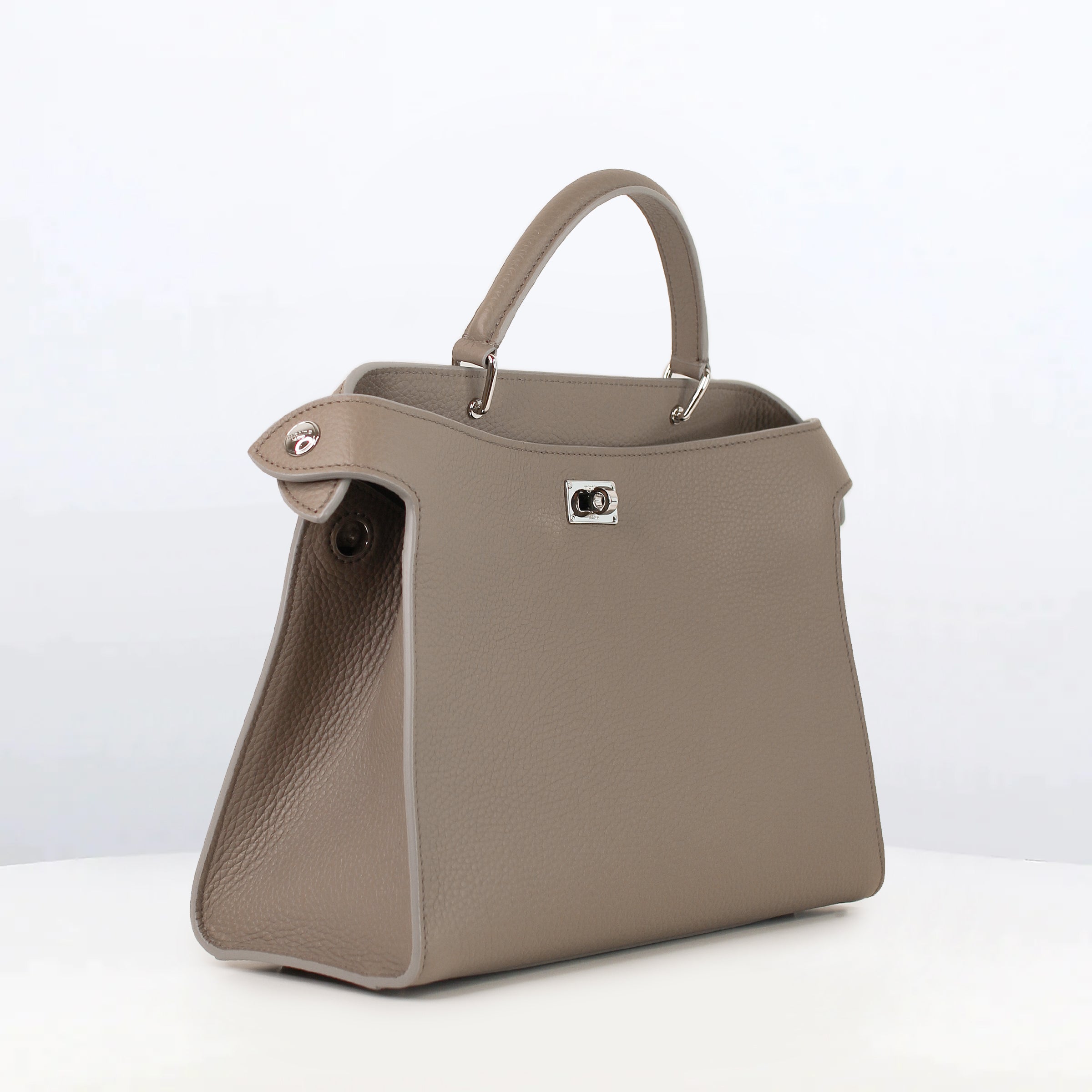SAC À MAIN EN CUIR LUTECE PM ÉLÉPHANT