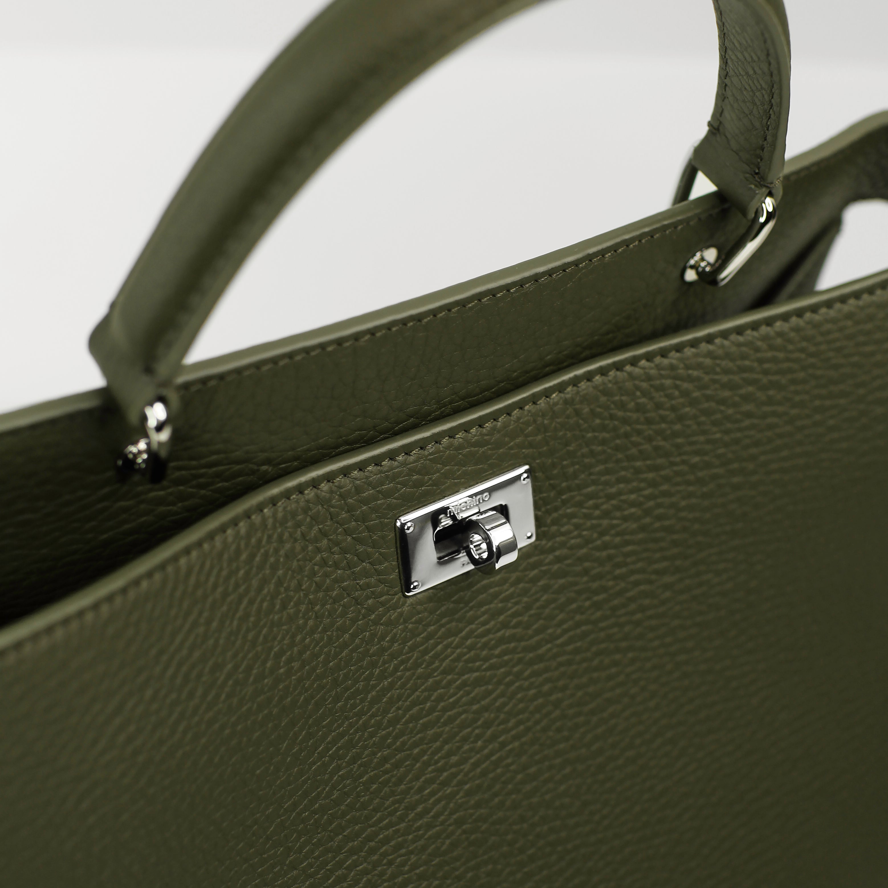 SAC À MAIN EN CUIR LUTECE PM KAKI