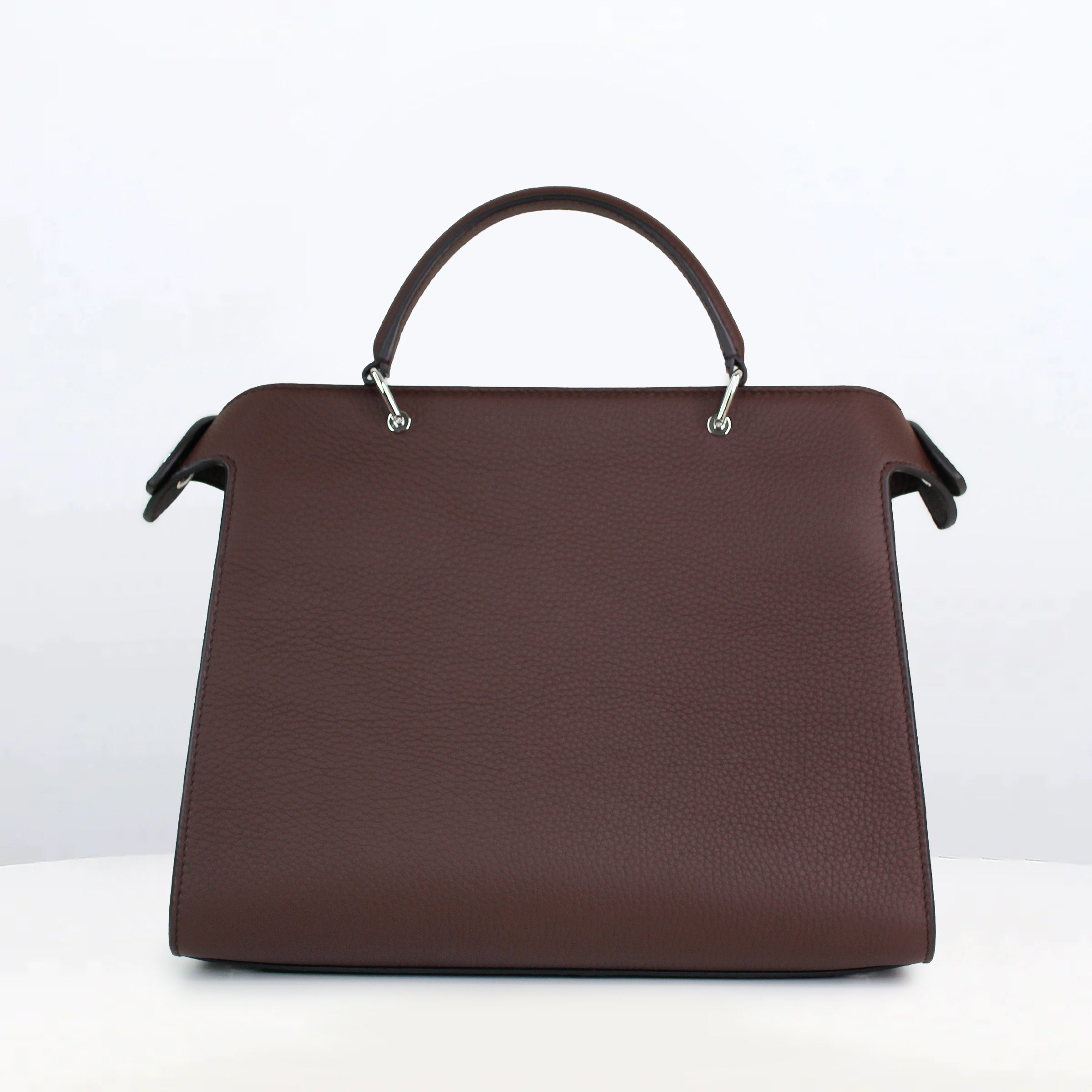 LEATHER HANDBAG LUTECE PM PRUNE