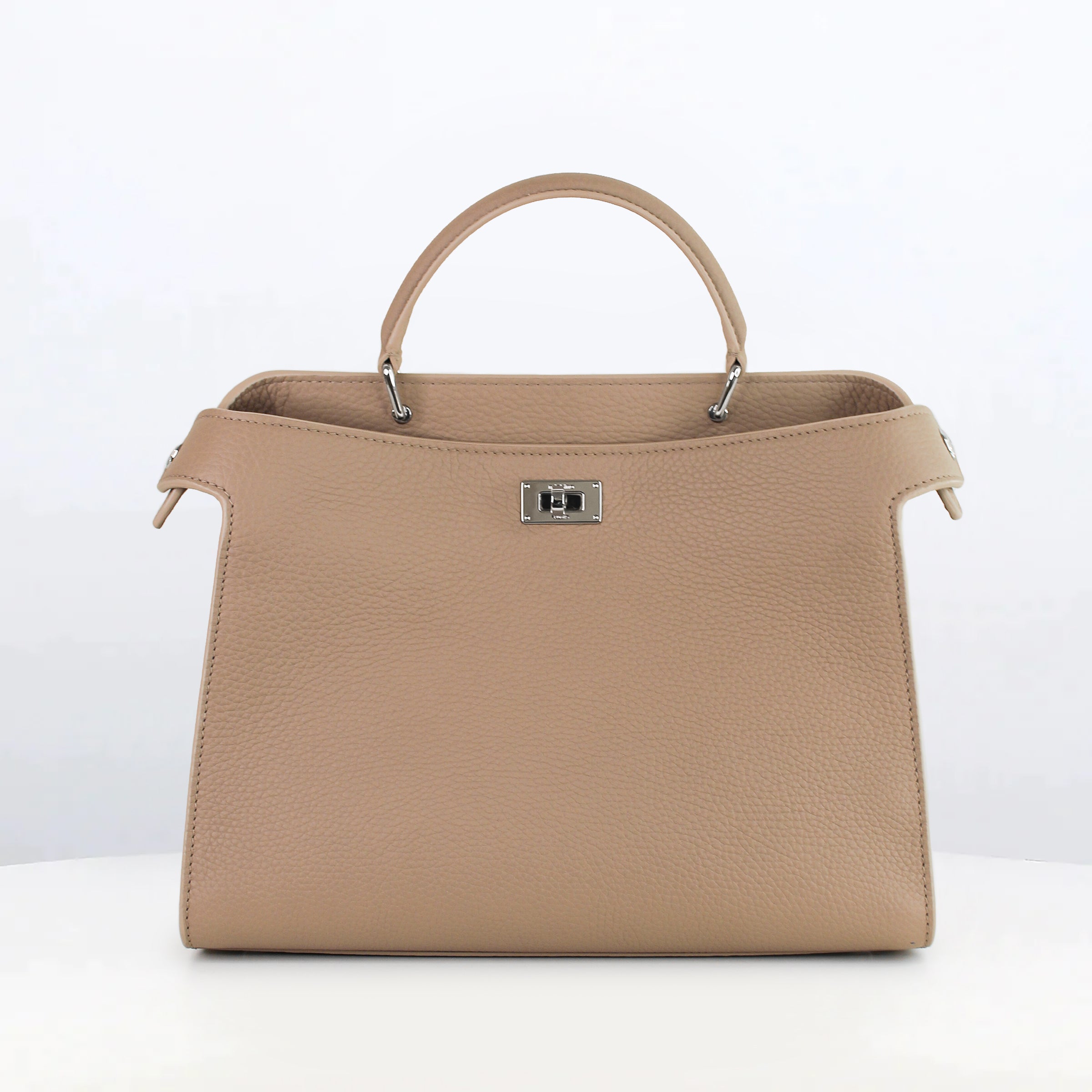 SAC À MAIN EN CUIR LUTECE PM TOURTERELLE