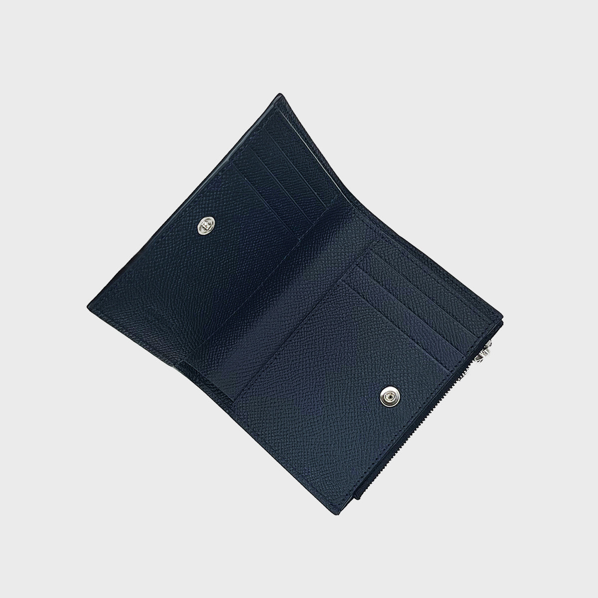 GIFT SET: ECLIPSE TWO-FOLD ZIP LEATHER WALLET & SKY BLUE LEATHER GLASSES CASE