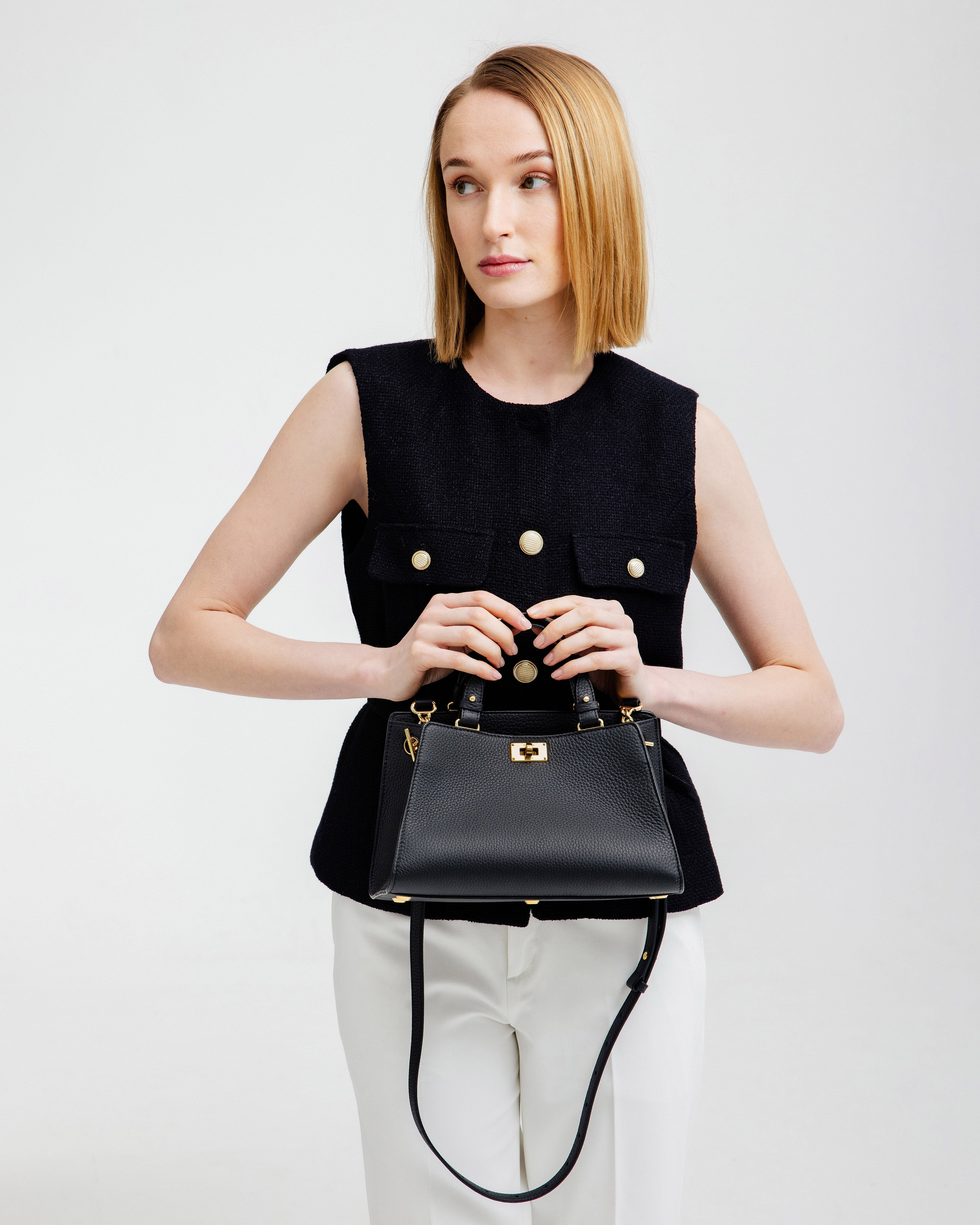 SAC A MAIN EN CUIR TROCADERO NOIR